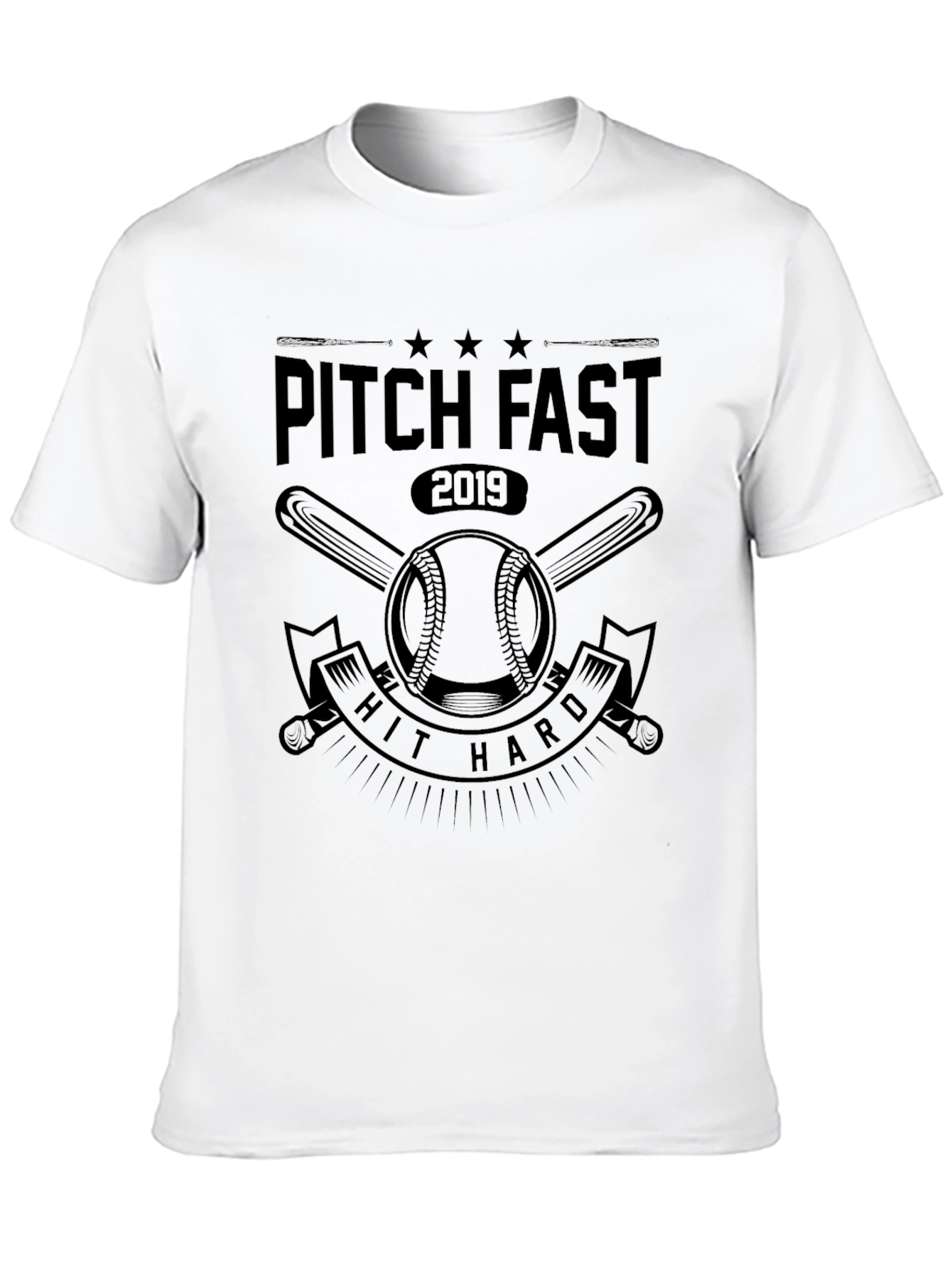 Pitch Fast Hit Hard Baseball T-Shirt