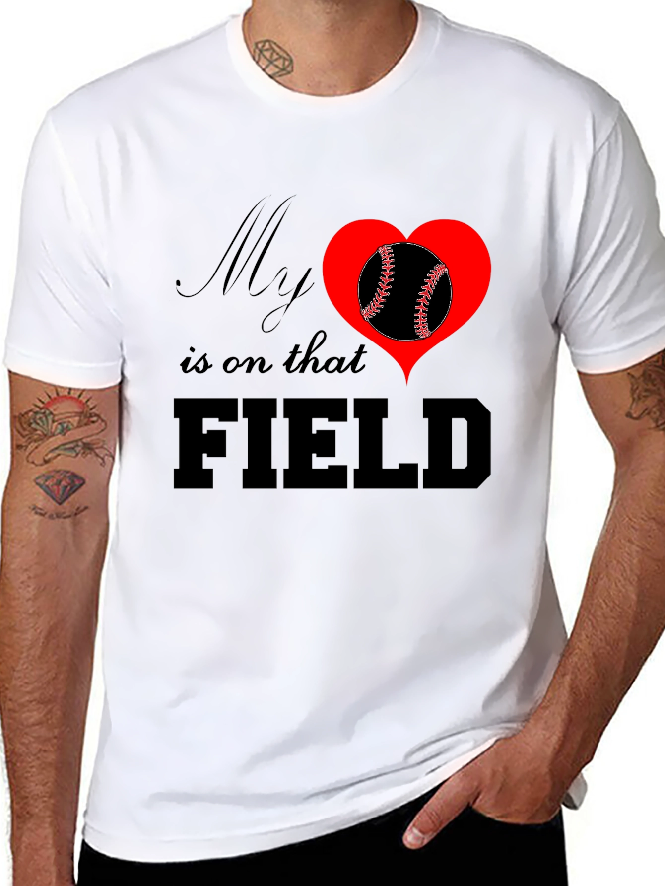 My Heart Is On That Field T-Shirt Baseball