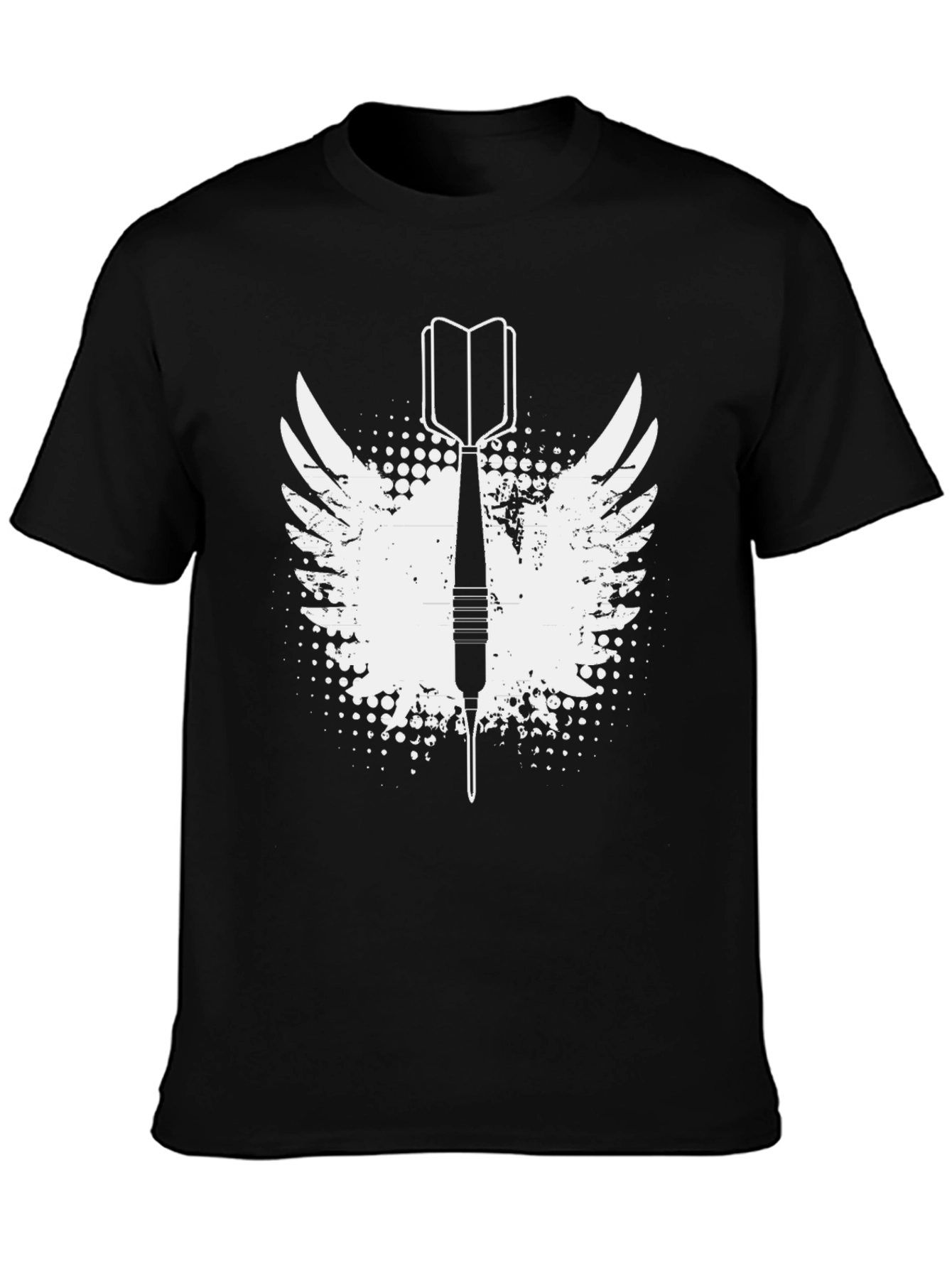 Dart Winged Graphic Tee - Black Cotton T-Shirt