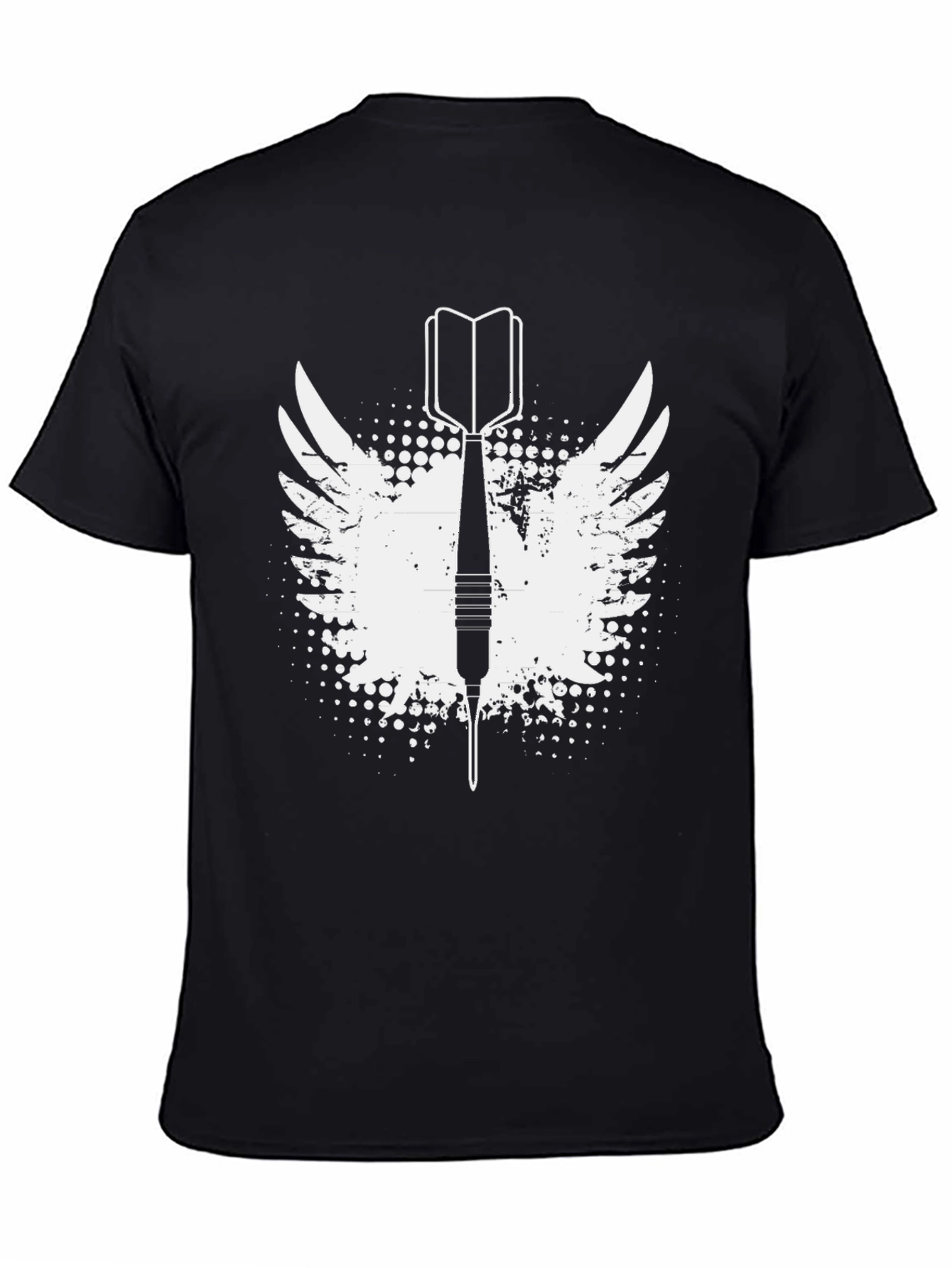 Dart Winged Graphic Tee - Black Cotton T-Shirt