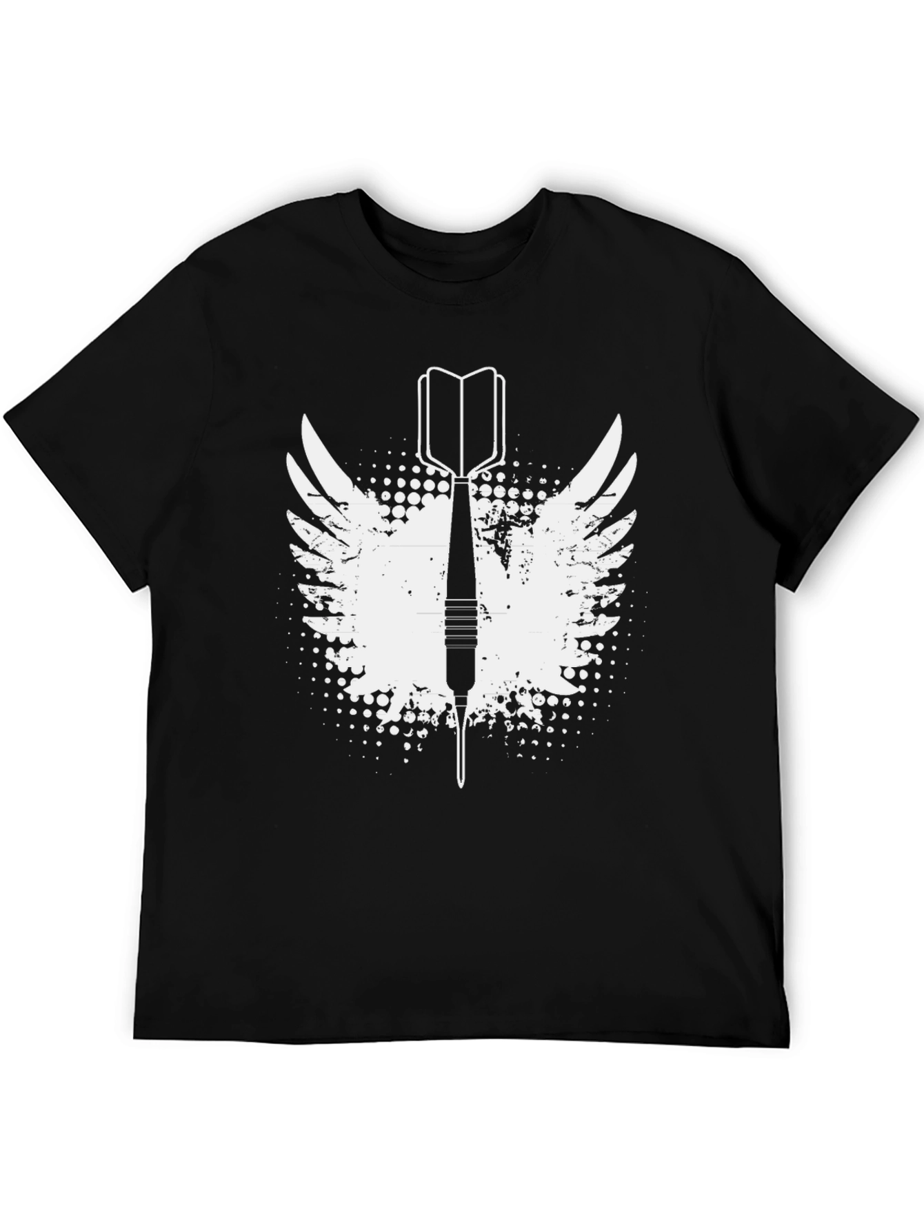 Dart Winged Graphic Tee - Black Cotton T-Shirt