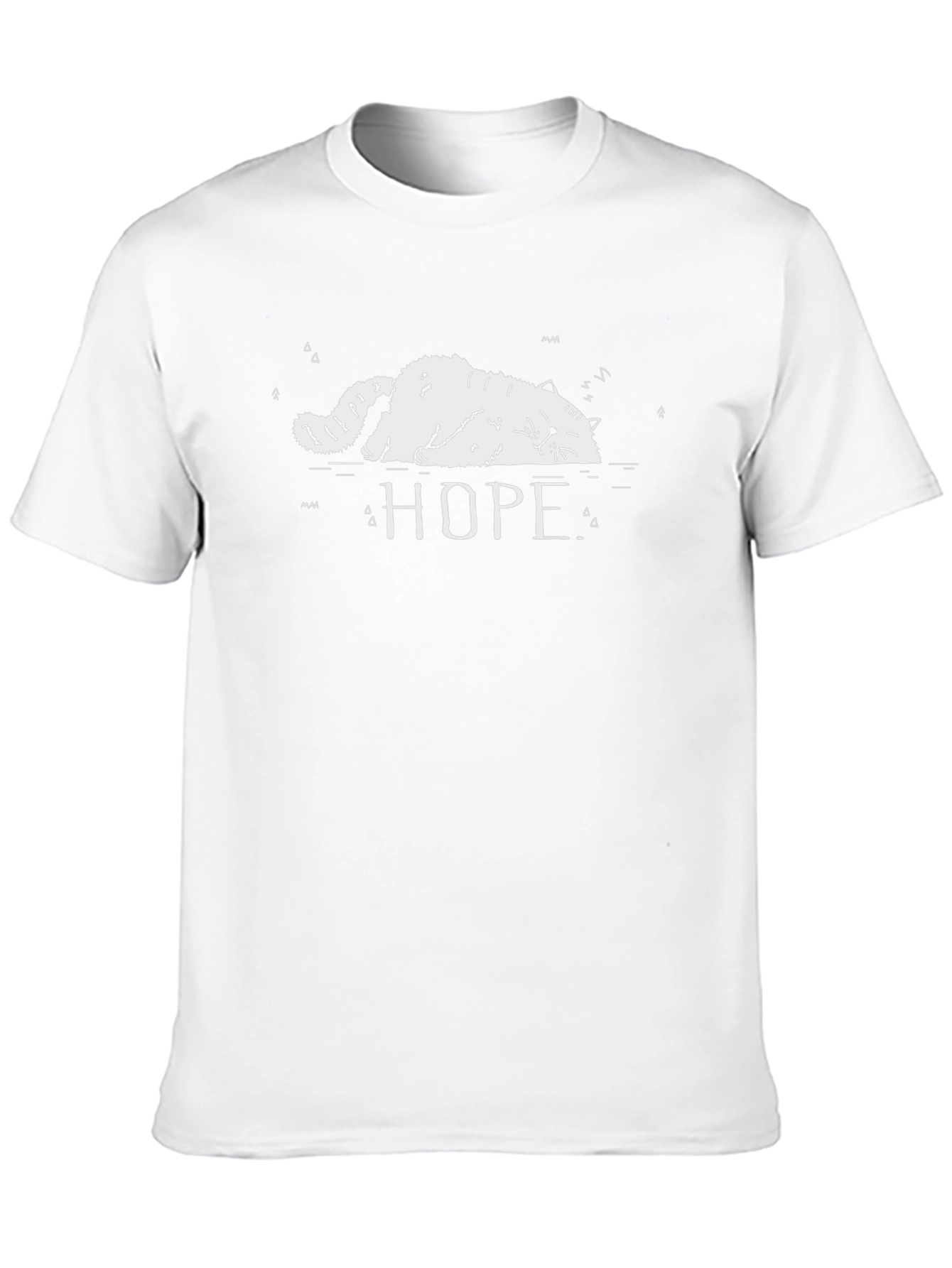 Hope Cat T-Shirt - Relaxed Graphic Tee
