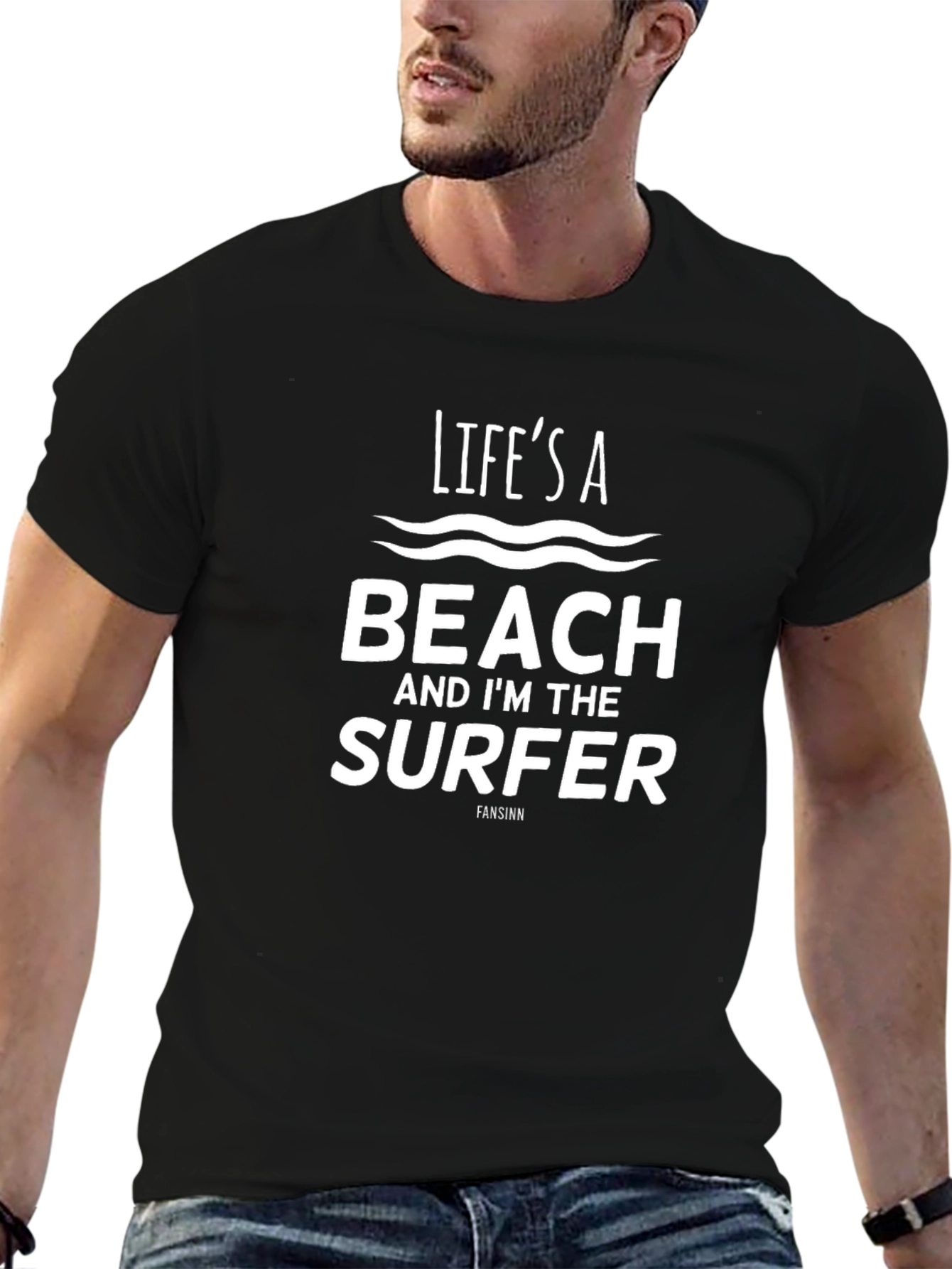Lifes a Beach T-Shirt - Surfer Graphic Tee
