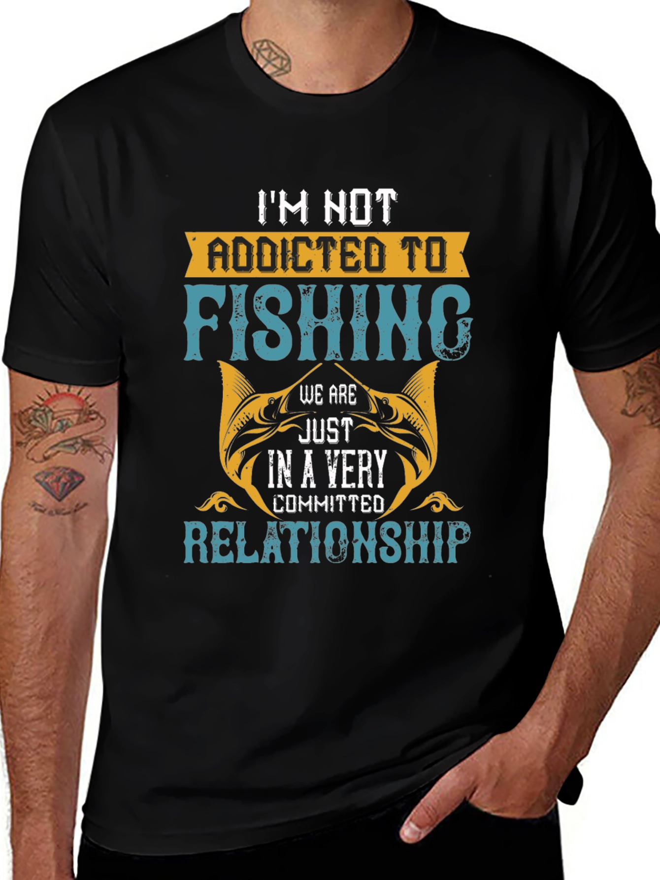 Funny Fishing T-Shirt: Im Not Addicted