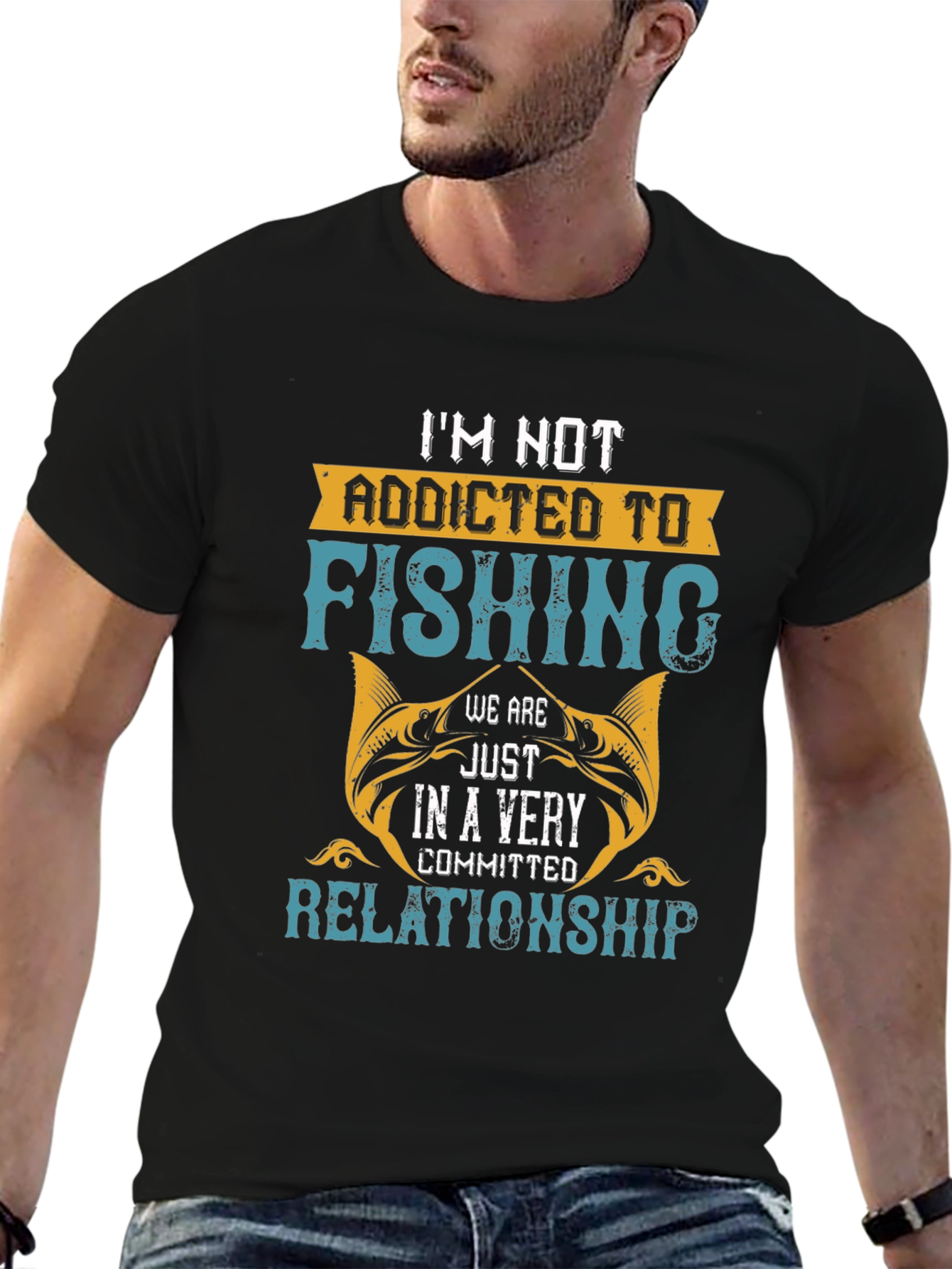 Funny Fishing T-Shirt: Im Not Addicted