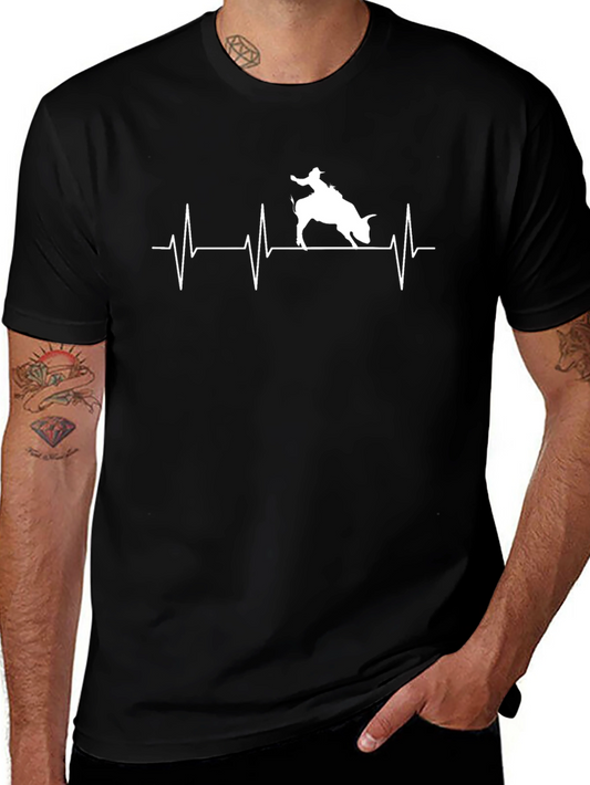 Rodeo Heartbeat Graphic T-Shirt - Black
