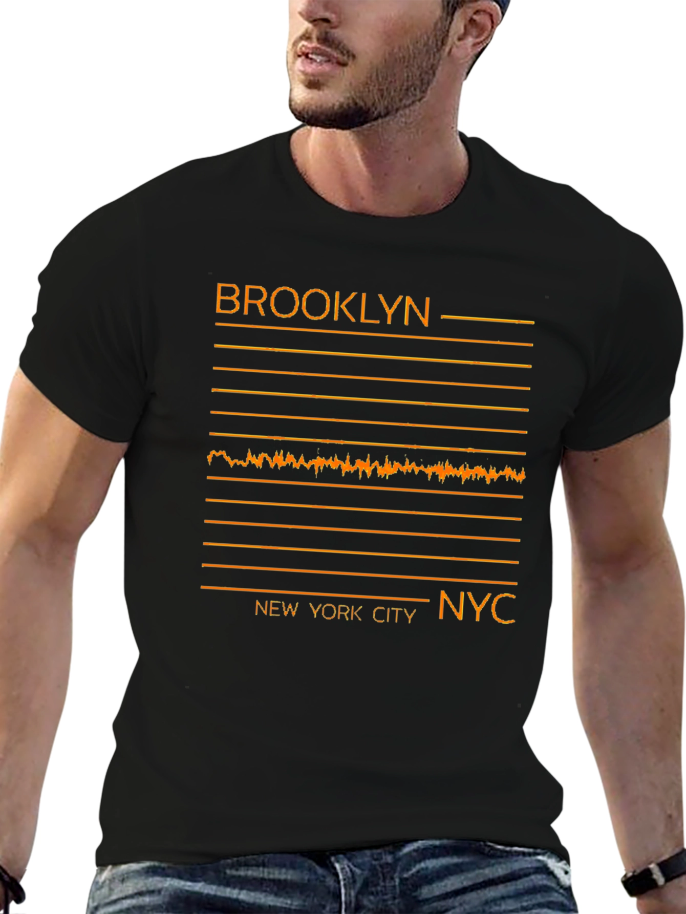 Brooklyn New York City Graphic Tee - Black