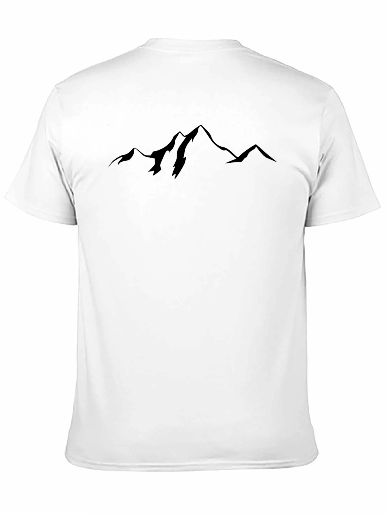 Mountain Peak Graphic Tee - Black Cotton