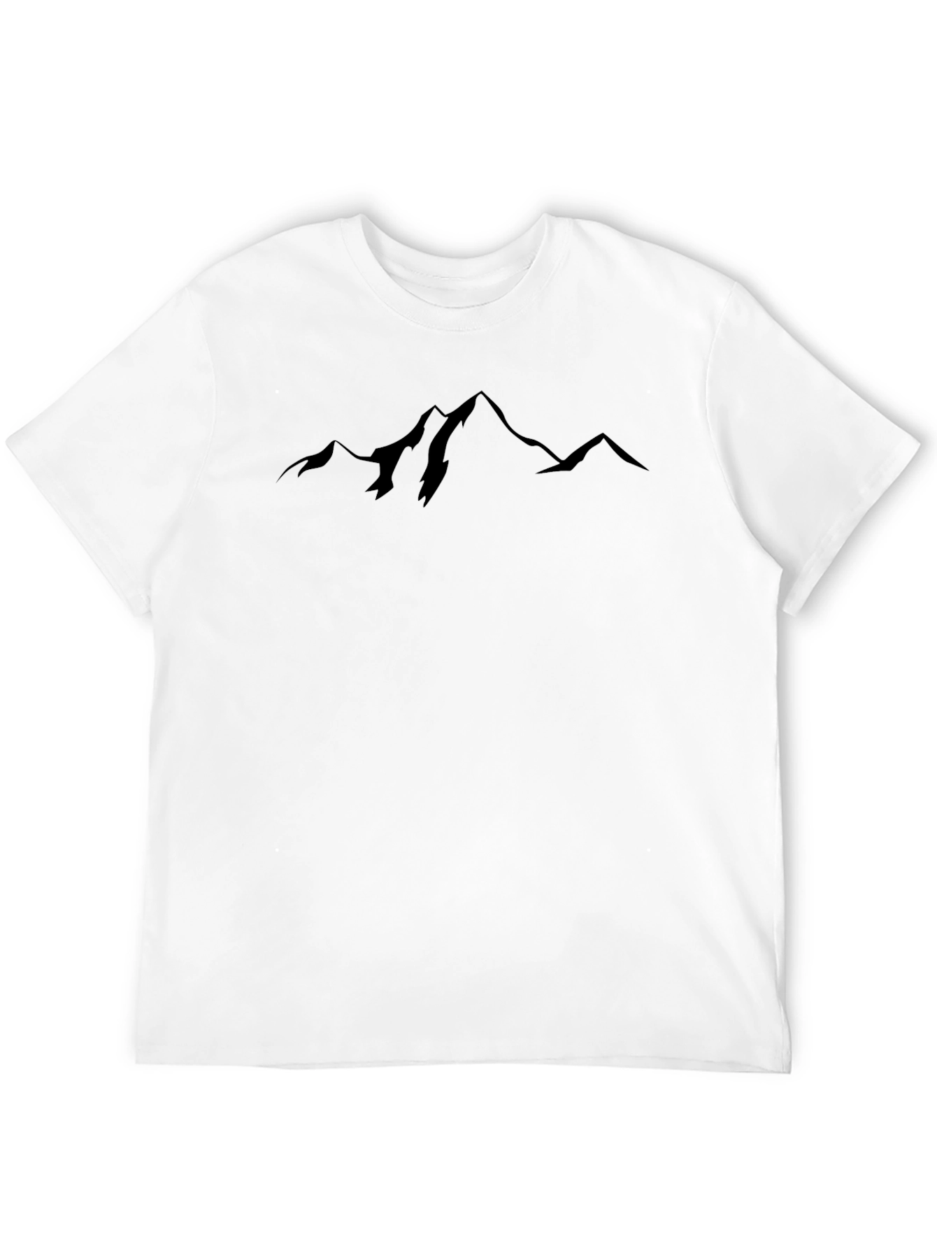 Mountain Peak Graphic Tee - Black Cotton