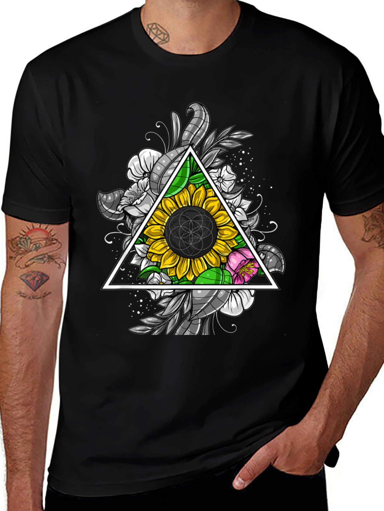 Sunflower Geometric T-Shirt