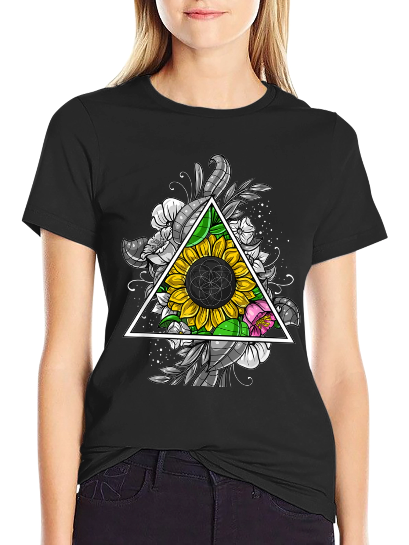Sunflower Geometric T-Shirt