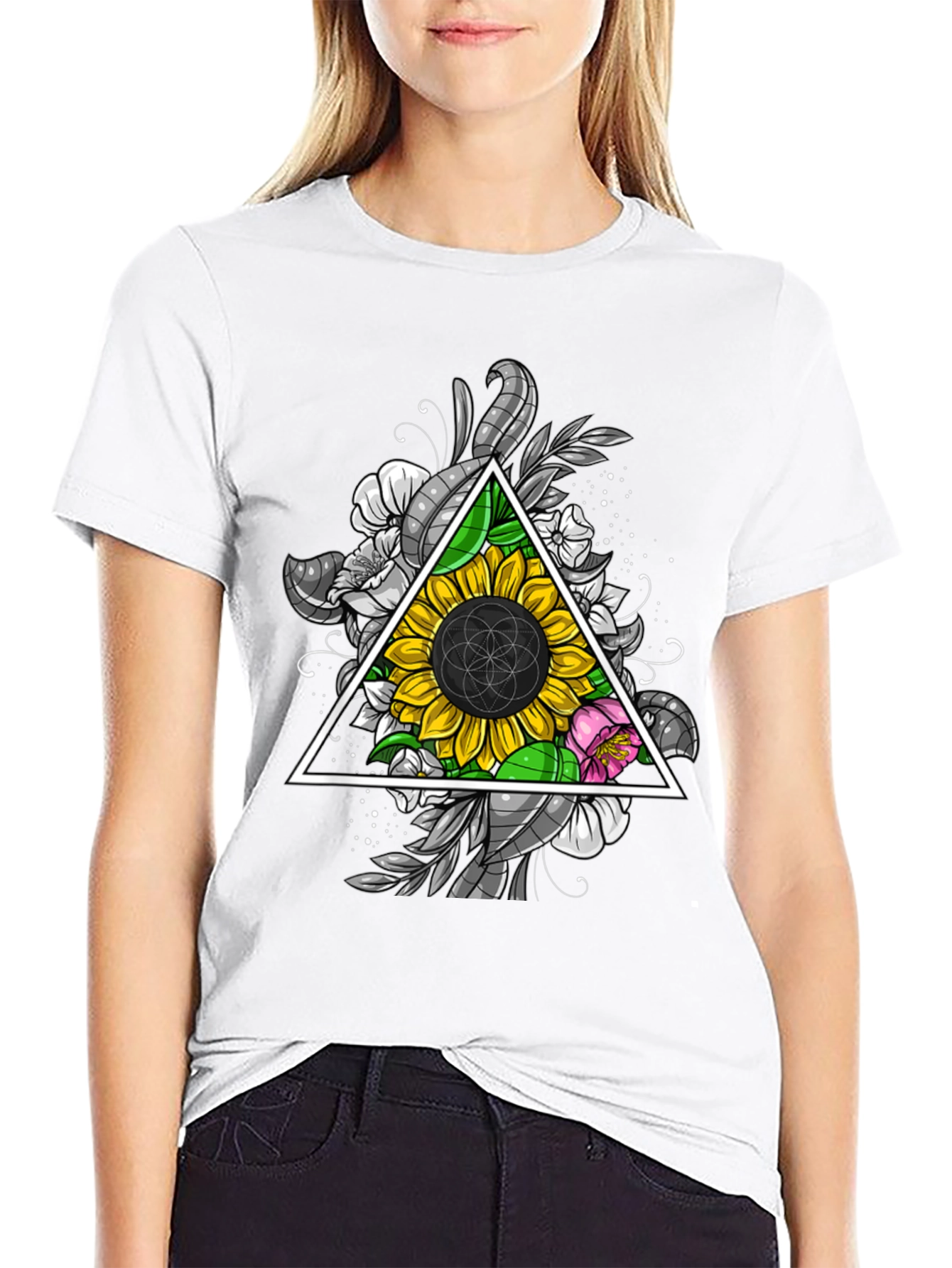 Sunflower Geometric T-Shirt