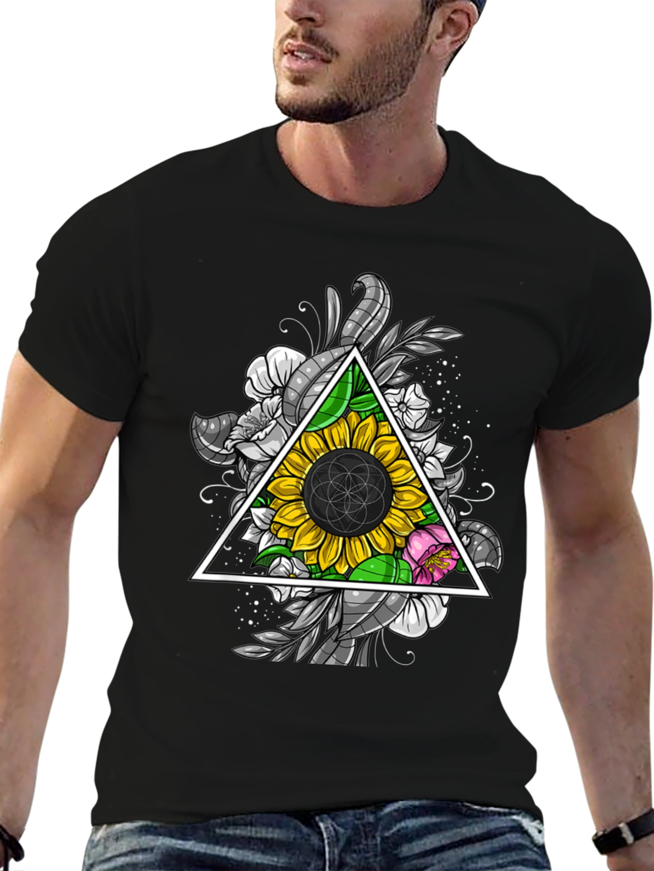 Sunflower Geometric T-Shirt