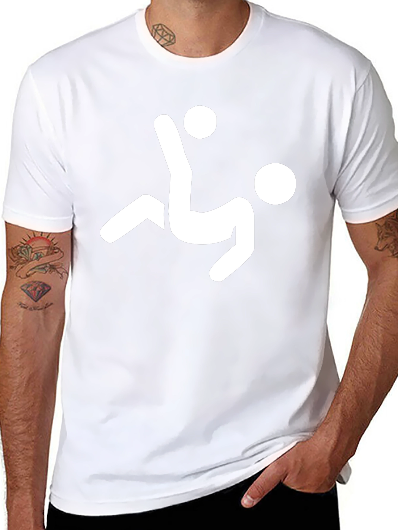 Soccer Bicycle Kick Graphic T-Shirt - Black Cotton Tee
