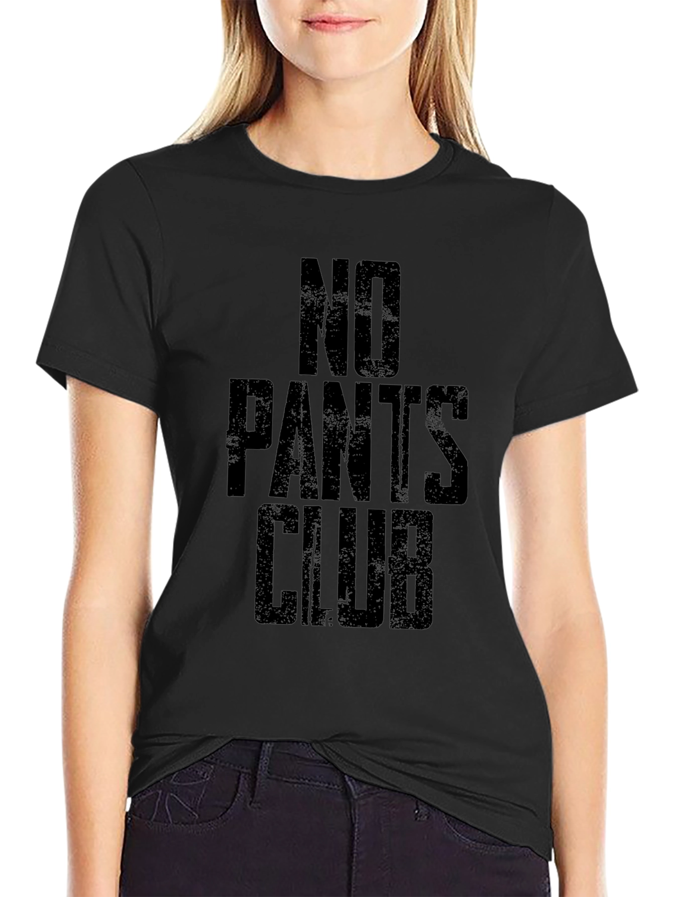 No Pants Club Black Graphic Tee