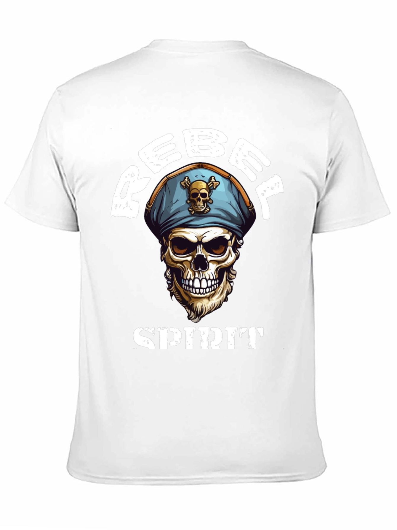 Rebel Spirit Skull Graphic Tee - Black