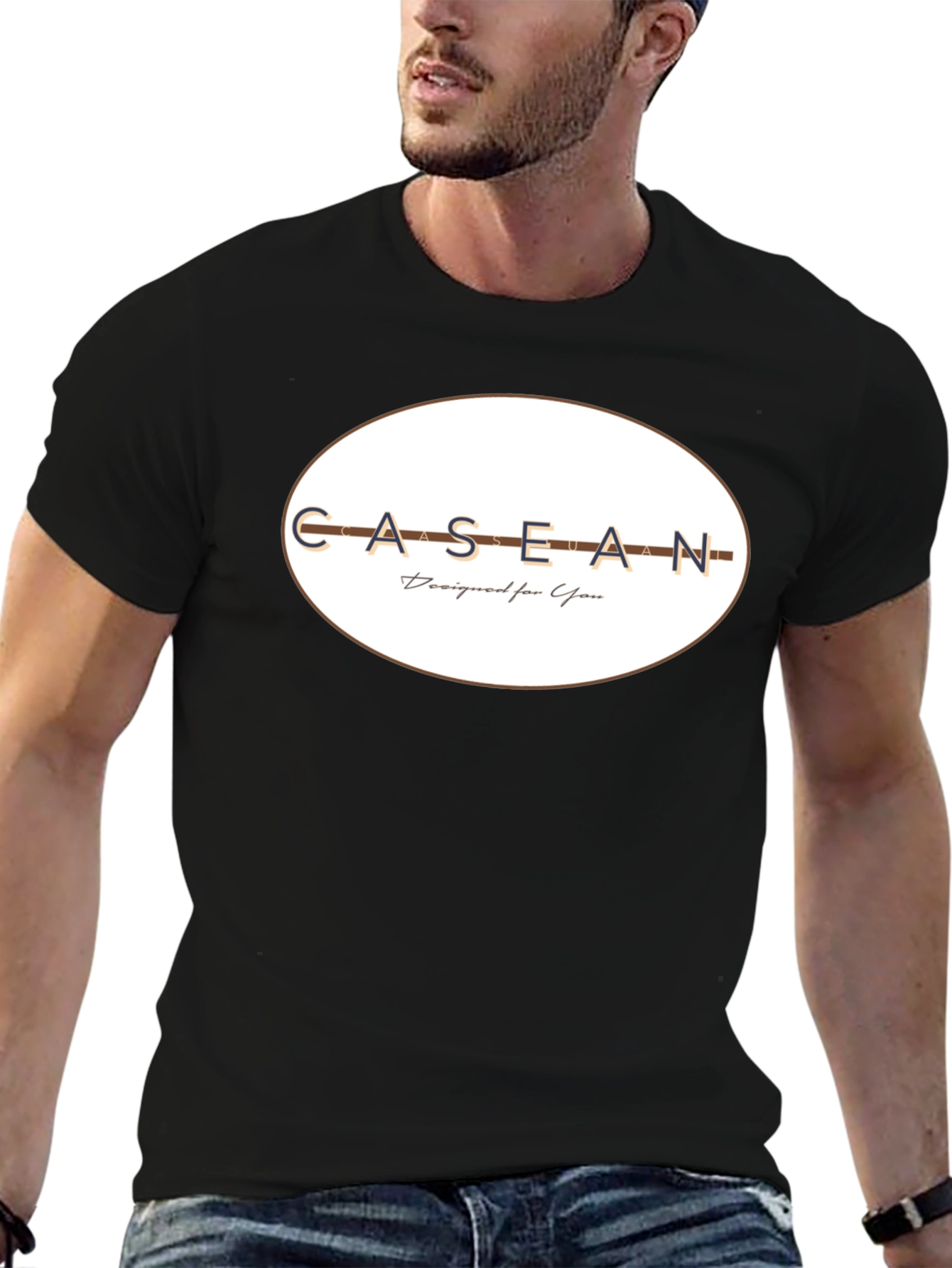 CASEAN Designed for You Mens Black T-Shirt