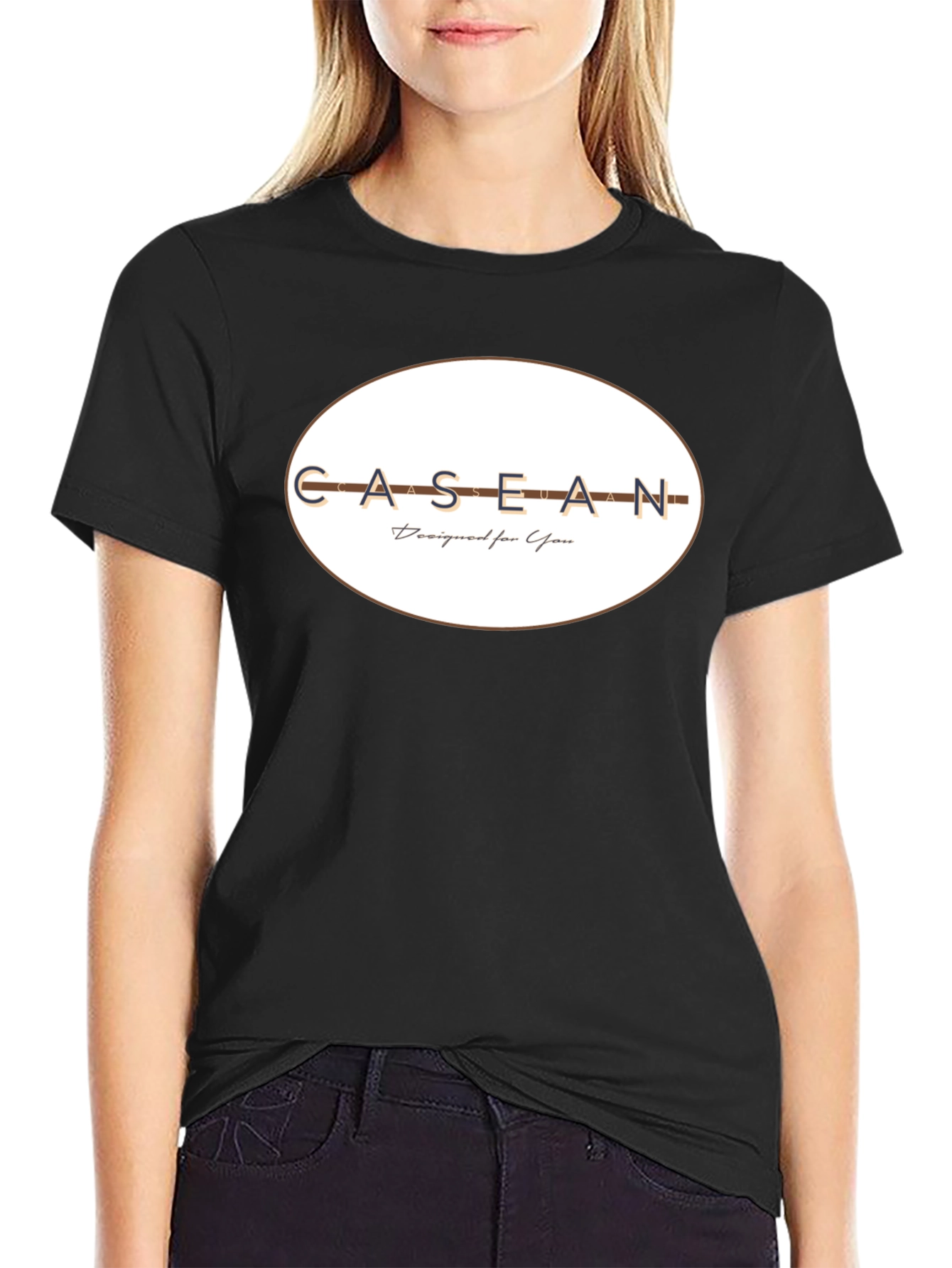 CASEAN Designed for You Mens Black T-Shirt