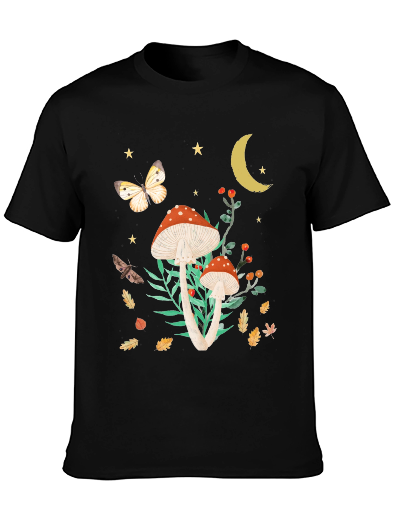 Mushroom Butterfly Graphic Tee