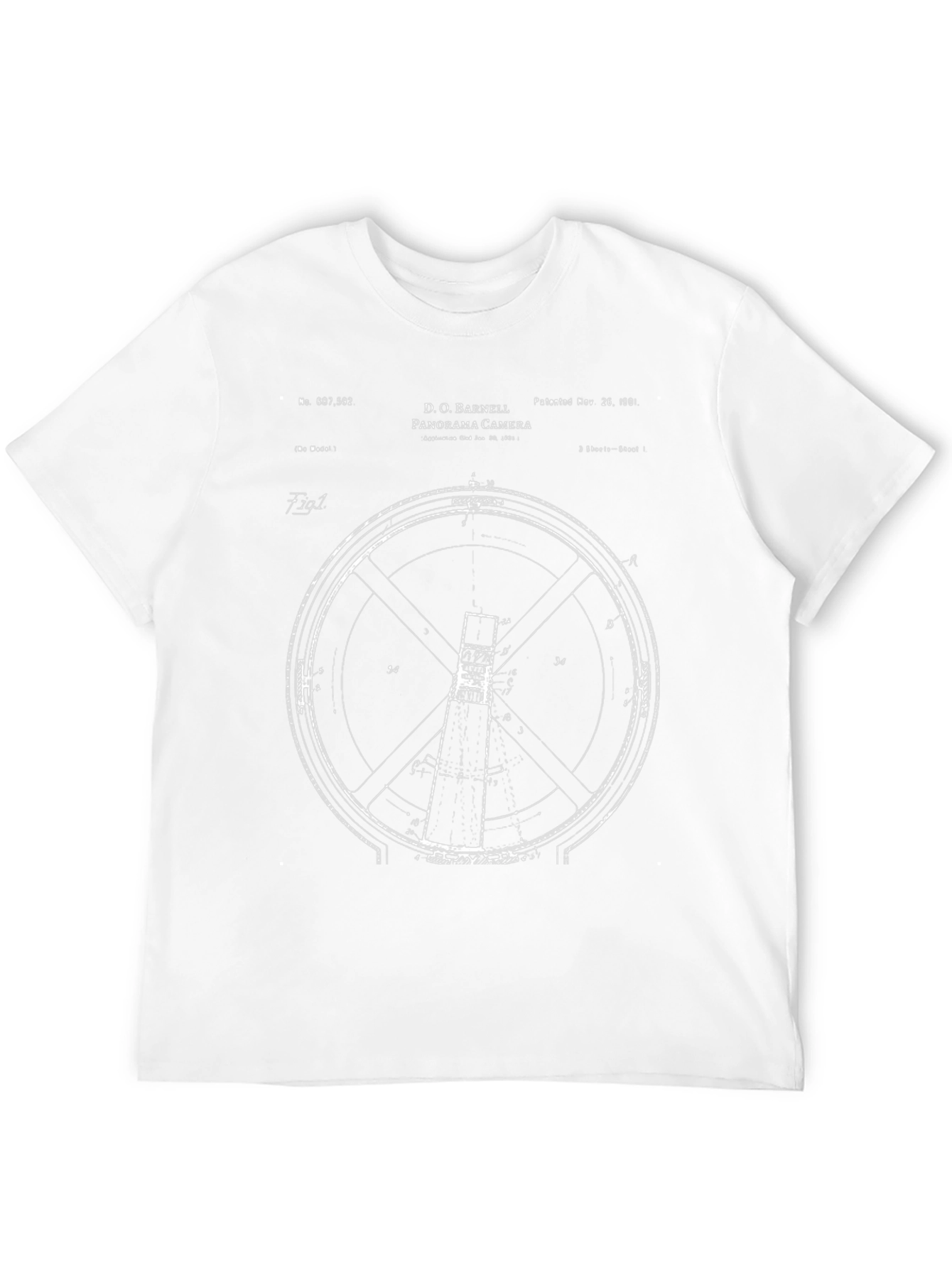 Panorama Camera Blueprint Graphic Tee - Black Cotton