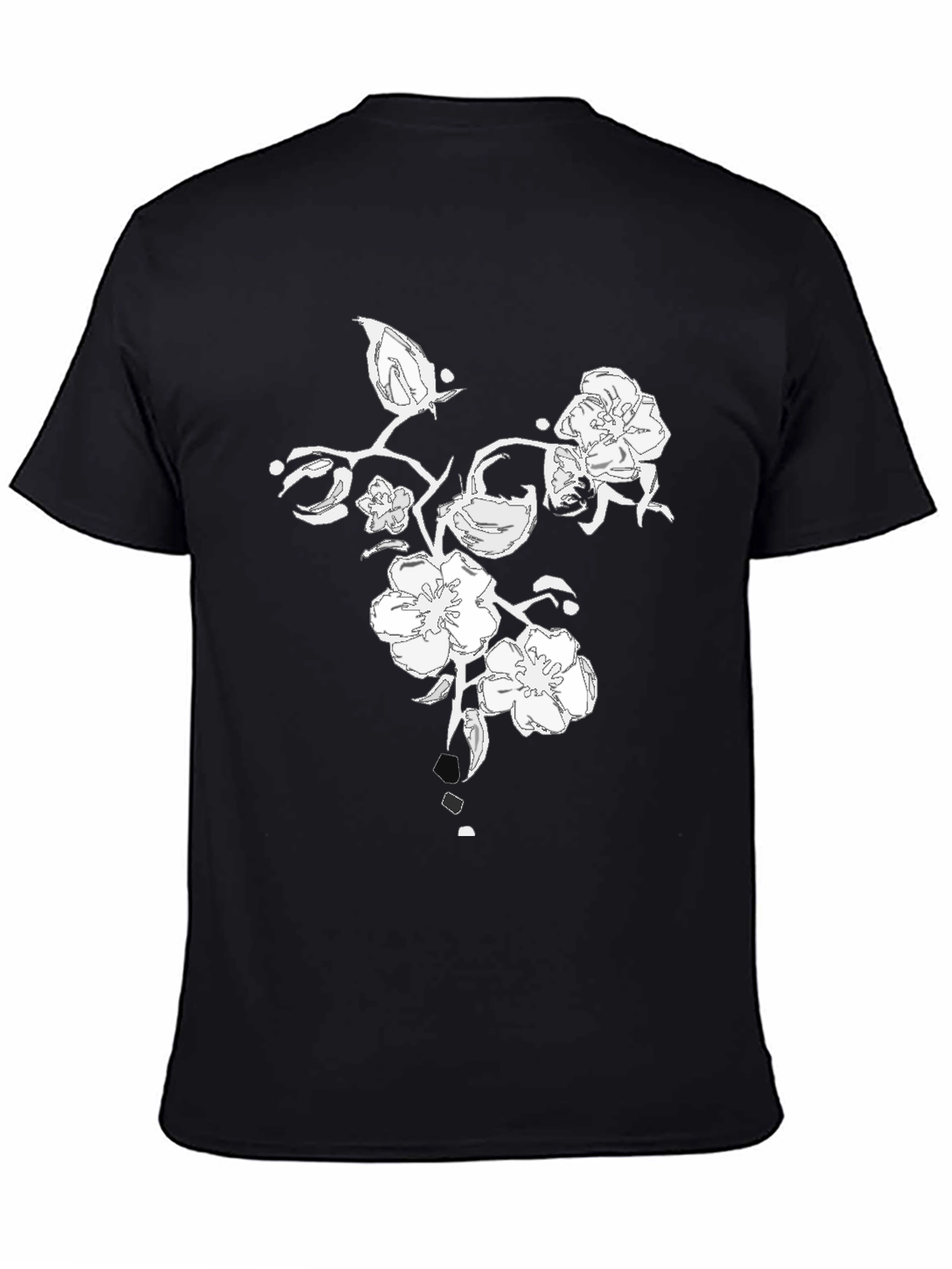 Floral Graphic Black T-Shirt