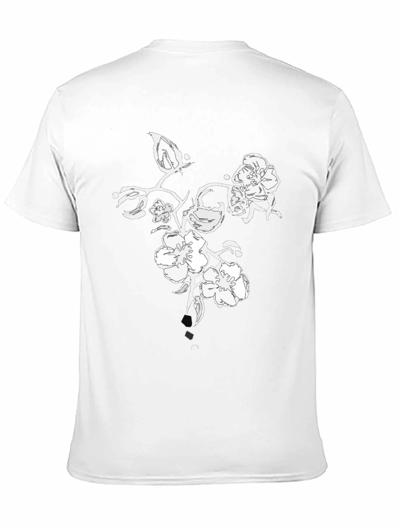 Floral Graphic Black T-Shirt