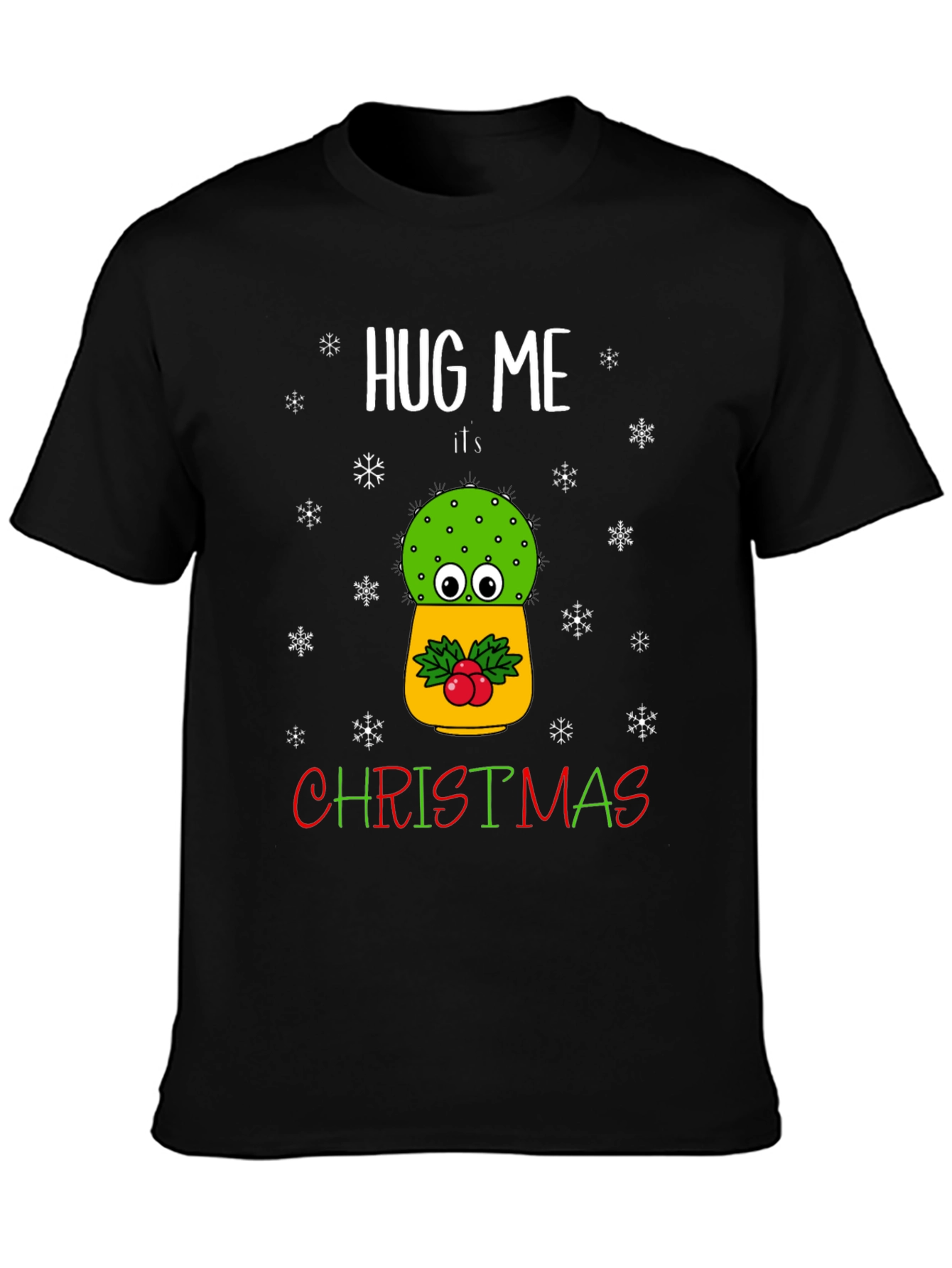 Hug Me Its Christmas Cactus T-Shirt