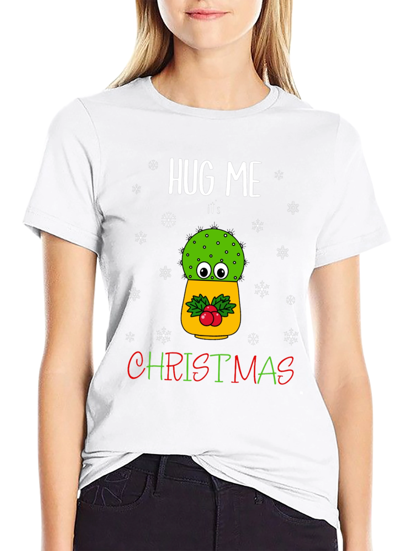 Hug Me Its Christmas Cactus T-Shirt