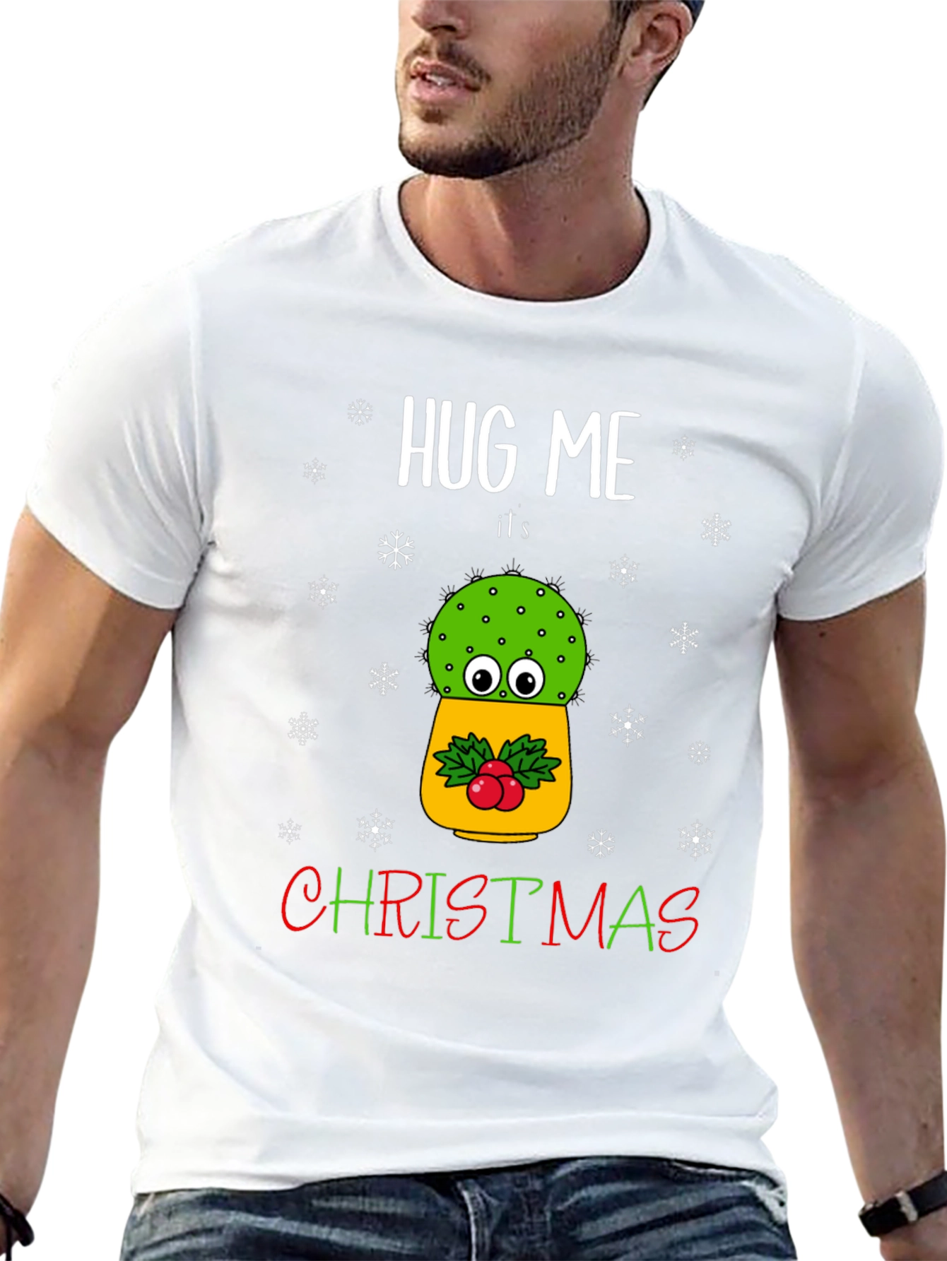 Hug Me Its Christmas Cactus T-Shirt