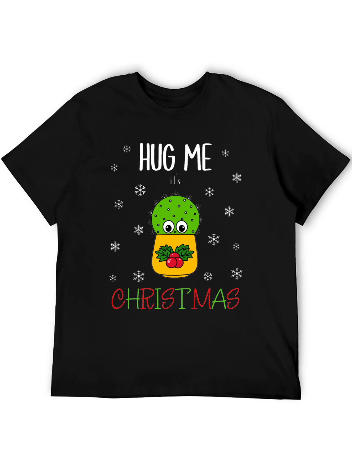 Hug Me Its Christmas Cactus T-Shirt