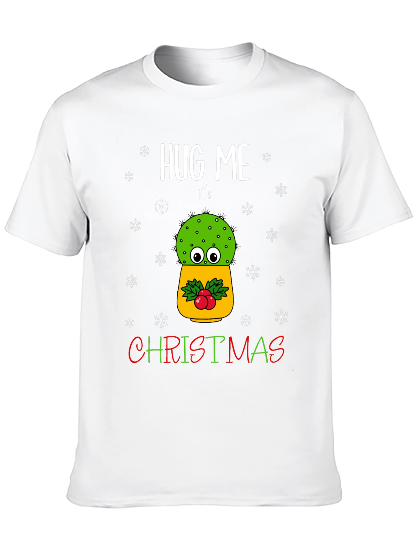 Hug Me Its Christmas Cactus T-Shirt