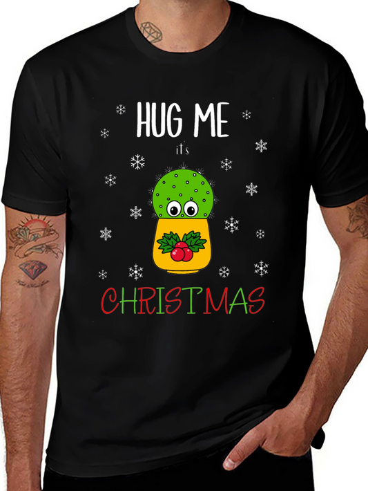 Hug Me Its Christmas Cactus T-Shirt