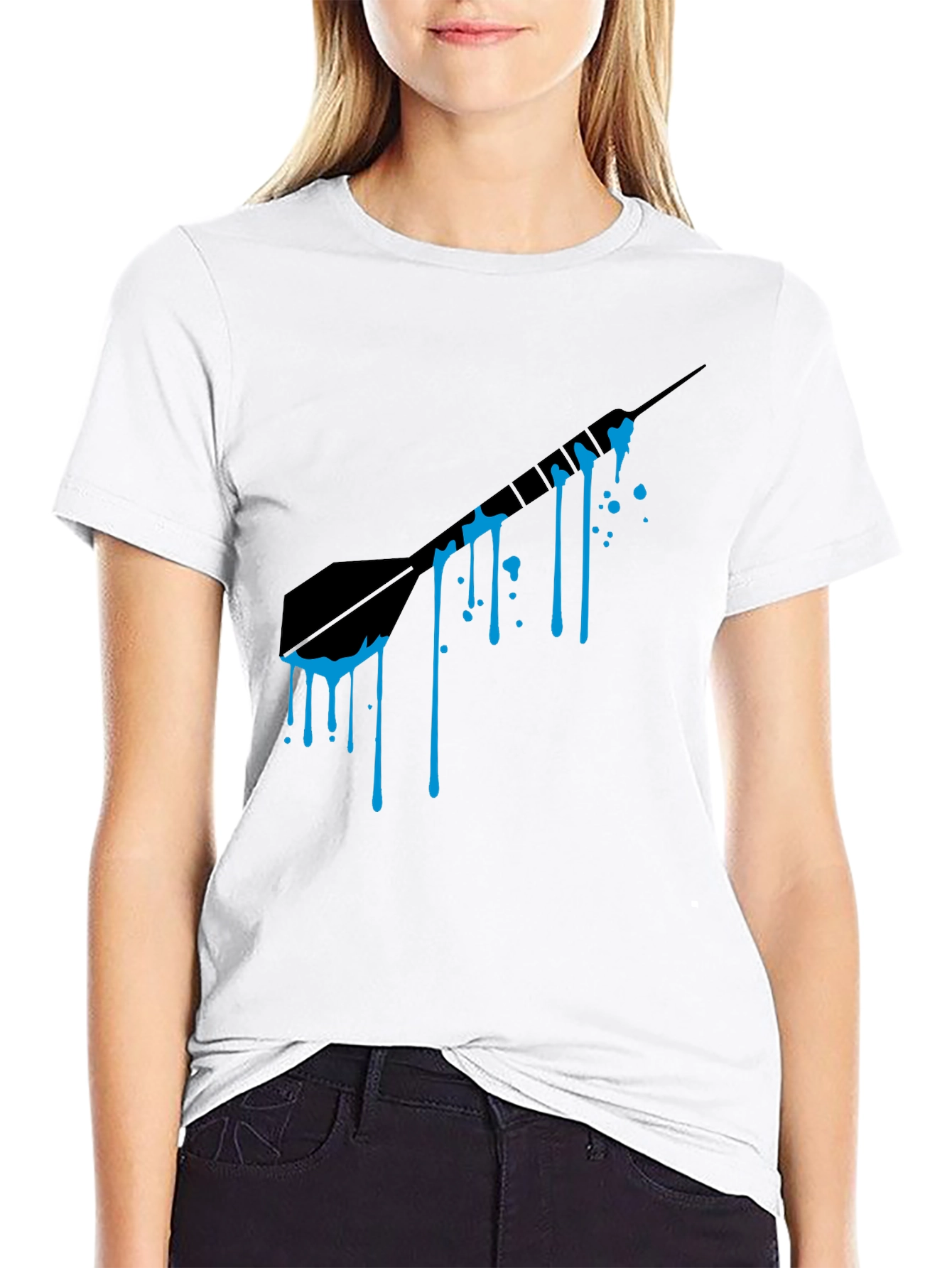 Dripping Dart Graphic Tee - Mens Black T-Shirt