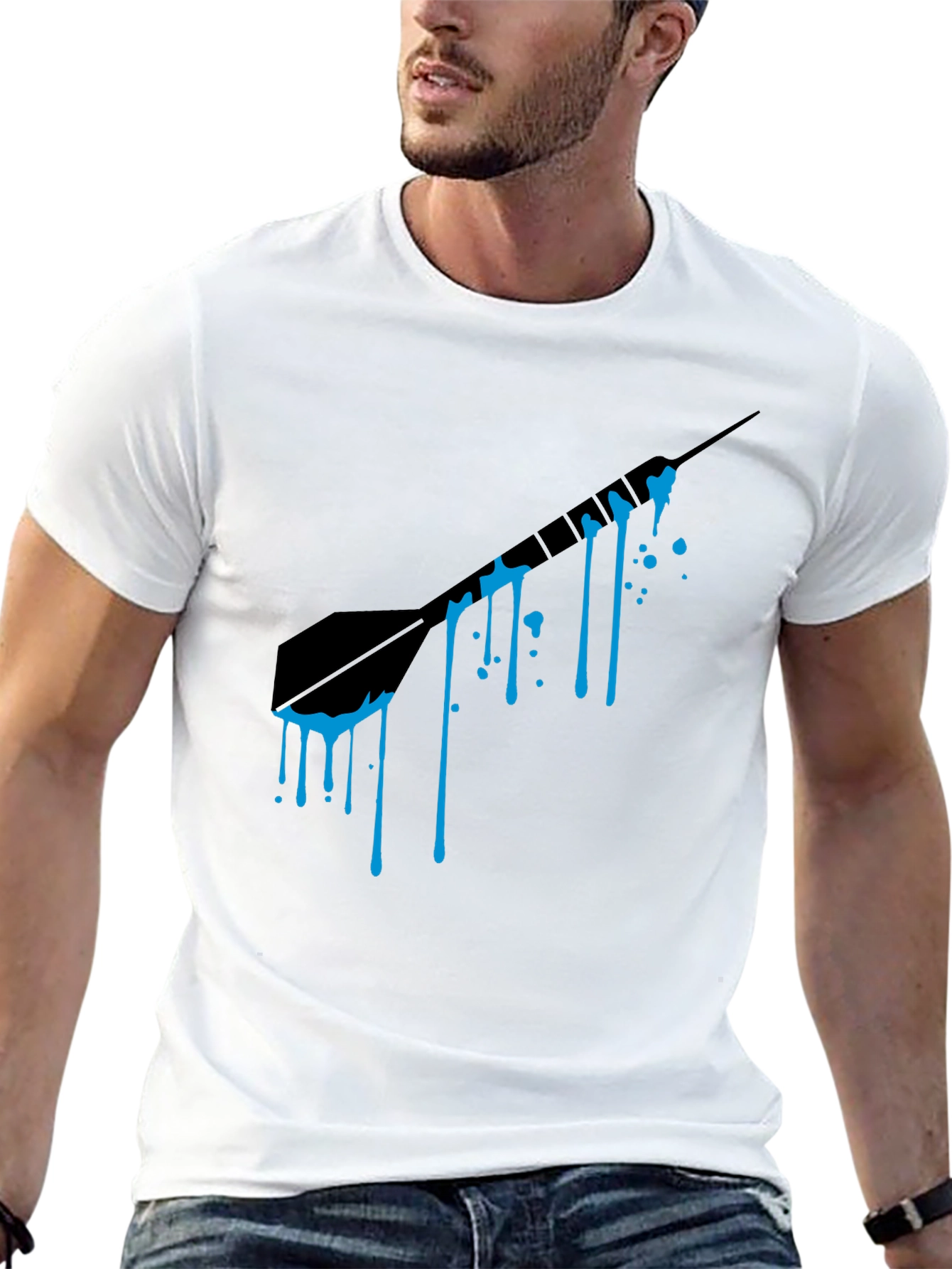 Dripping Dart Graphic Tee - Mens Black T-Shirt