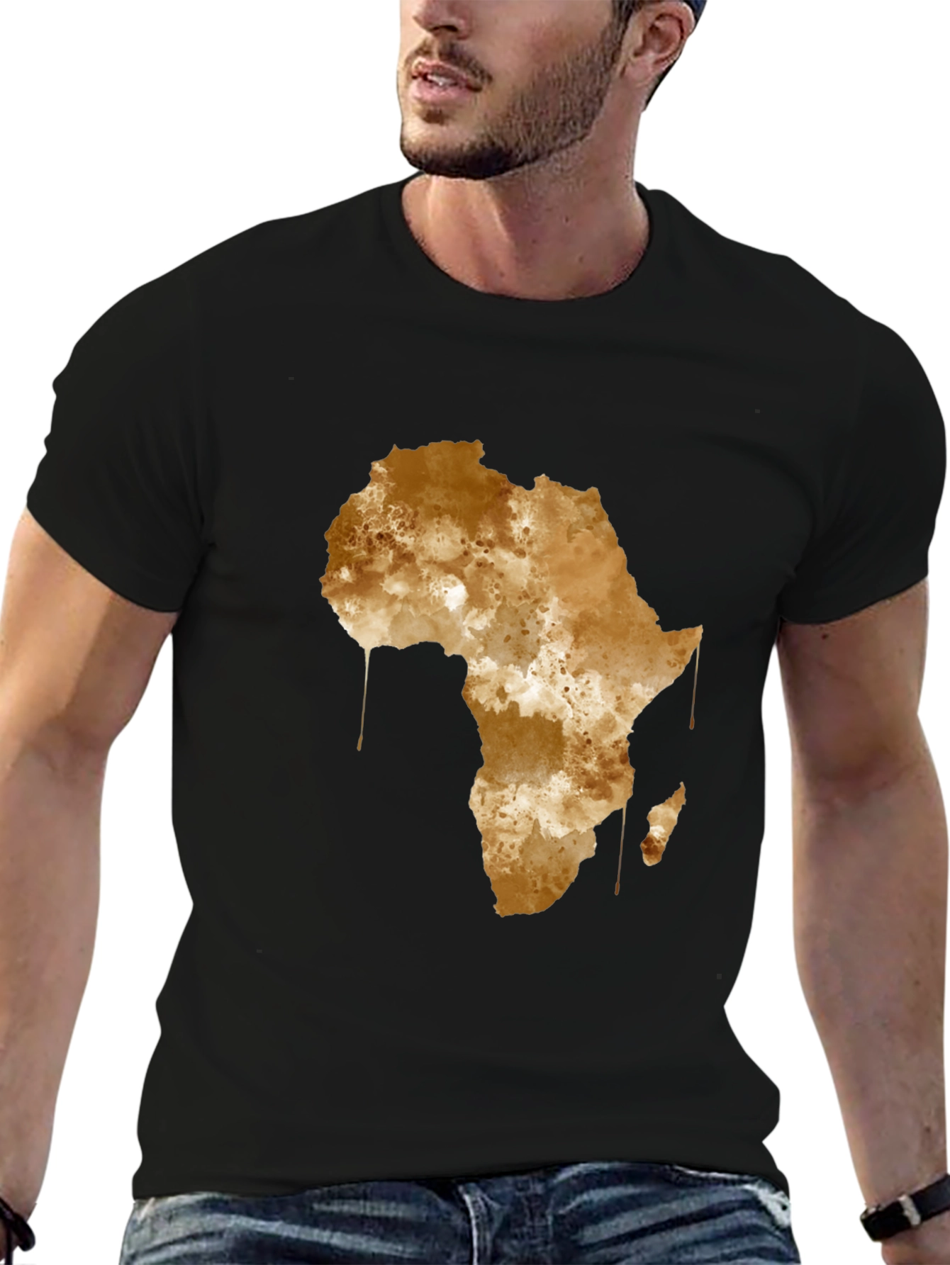 Africa Map Graphic Tee - Black
