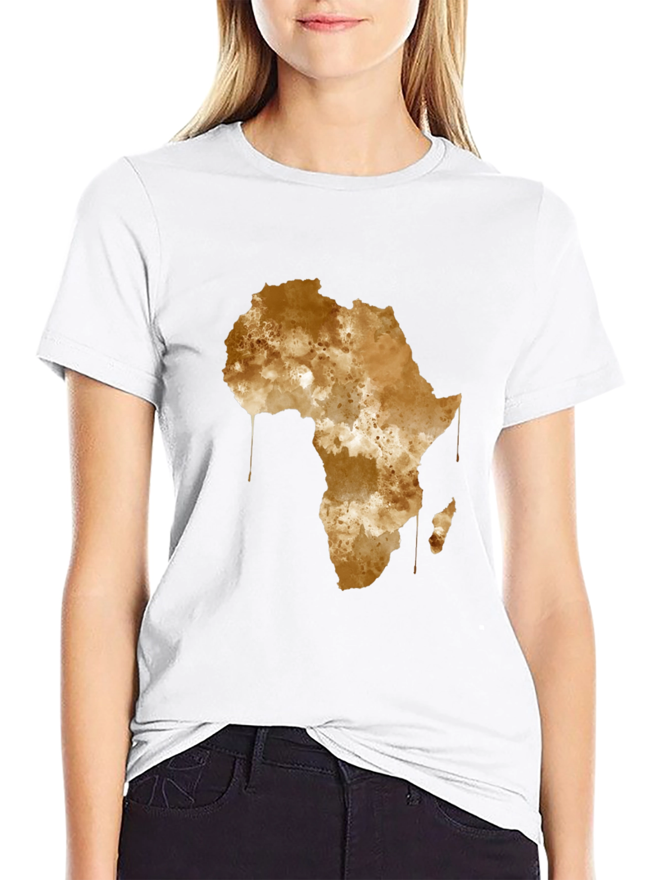 Africa Map Graphic Tee - Black