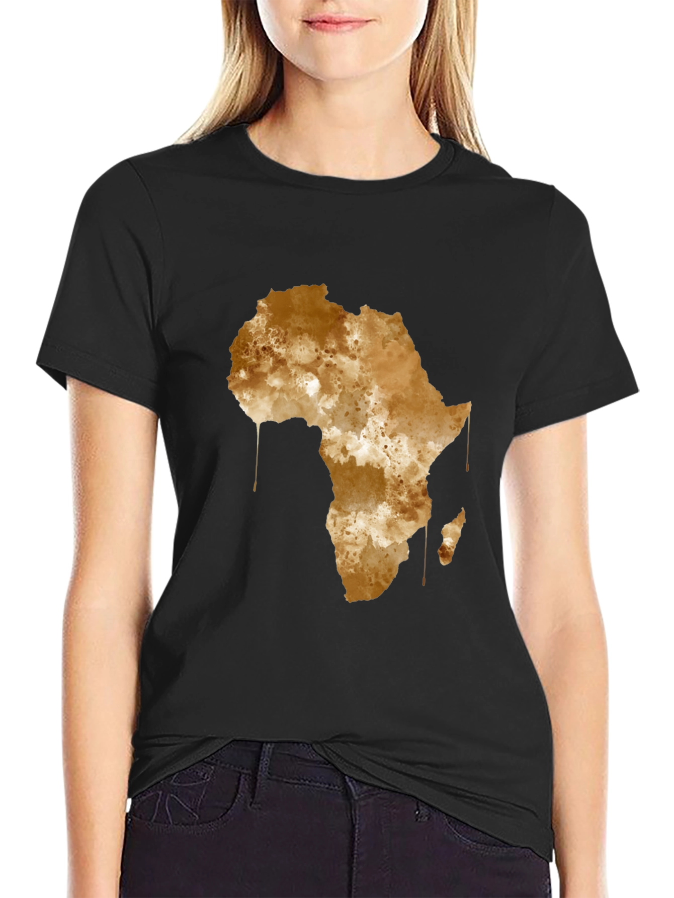 Africa Map Graphic Tee - Black