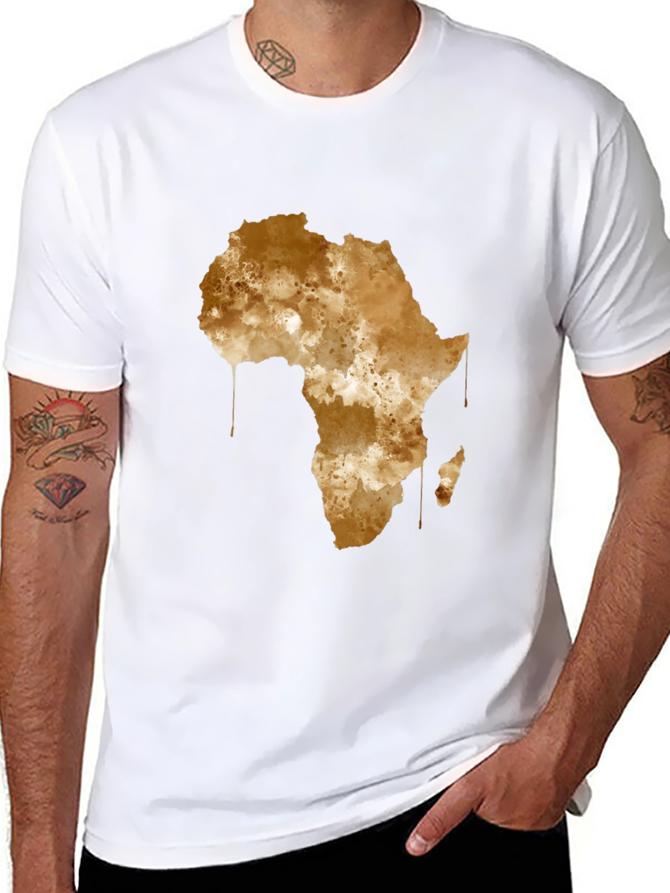 Africa Map Graphic Tee - Black