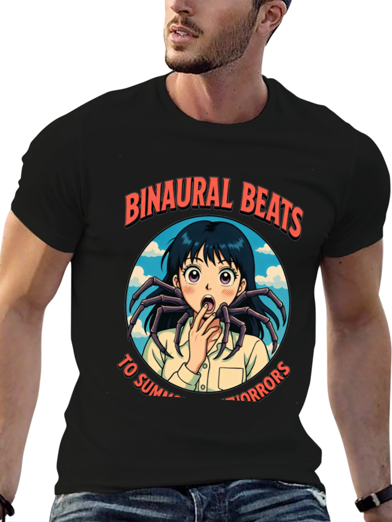 Binaural Beats Summer Horrors Anime Spider T-Shirt