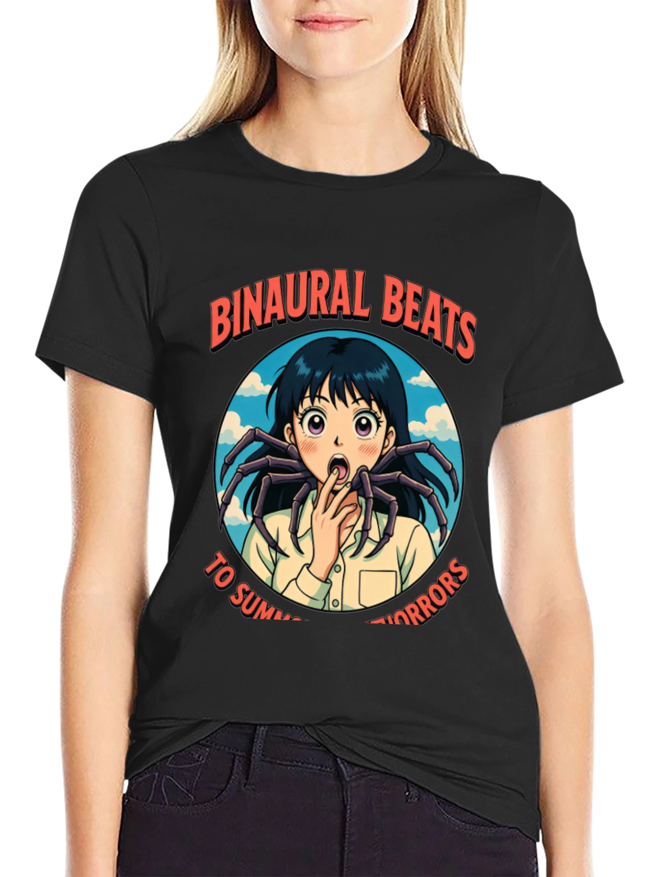 Binaural Beats Summer Horrors Anime Spider T-Shirt