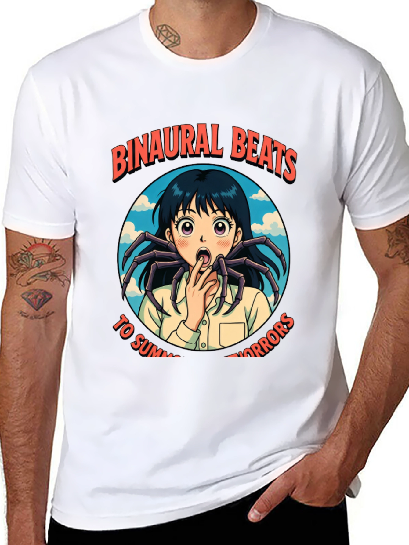 Binaural Beats Summer Horrors Anime Spider T-Shirt