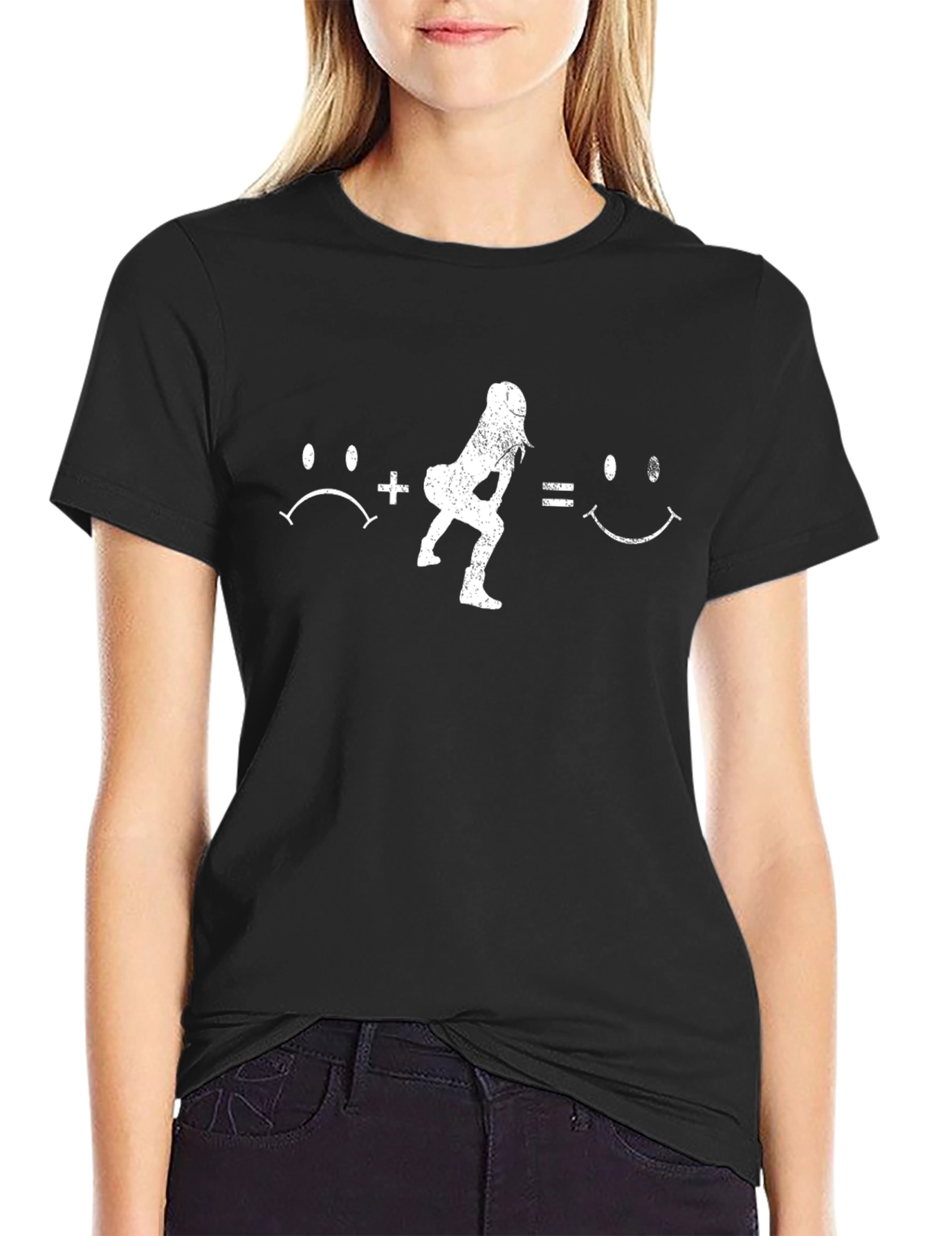 Squat Motivation Graphic Tee - Black Cotton