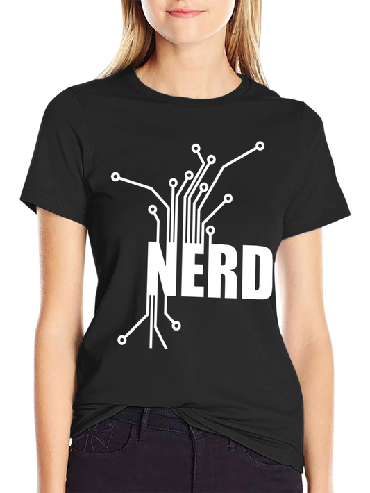 Nerd Circuit Board Black T-Shirt