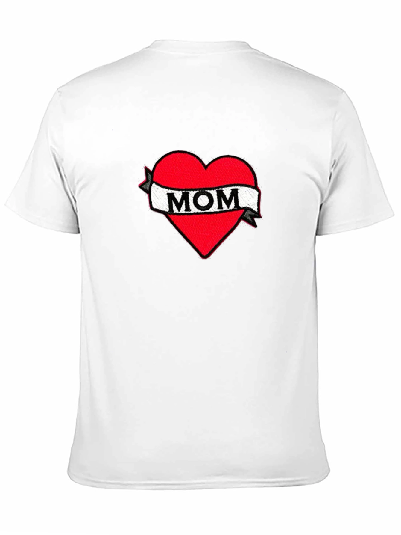Mom Heart Tattoo Graphic Black T-Shirt