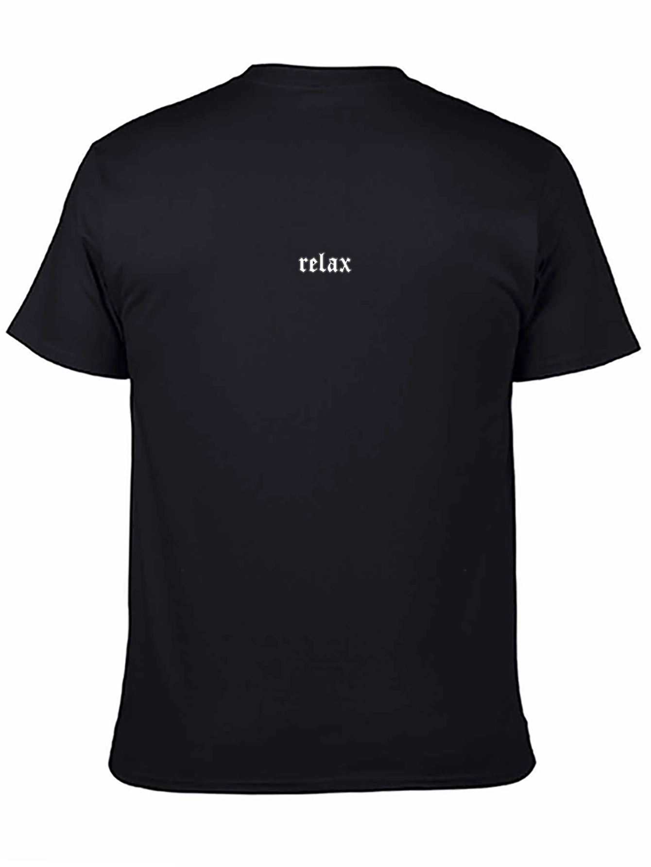 Relax Tee - Minimalist Black Cotton T-Shirt