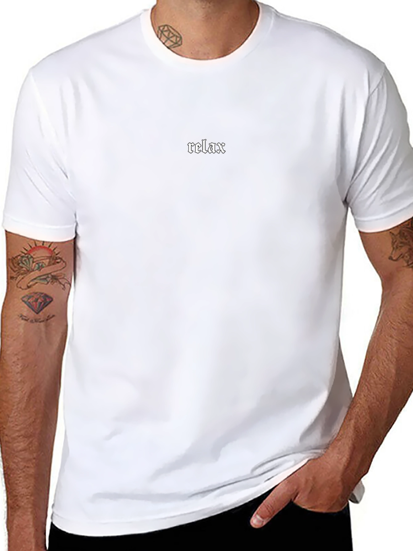 Relax Tee - Minimalist Black Cotton T-Shirt