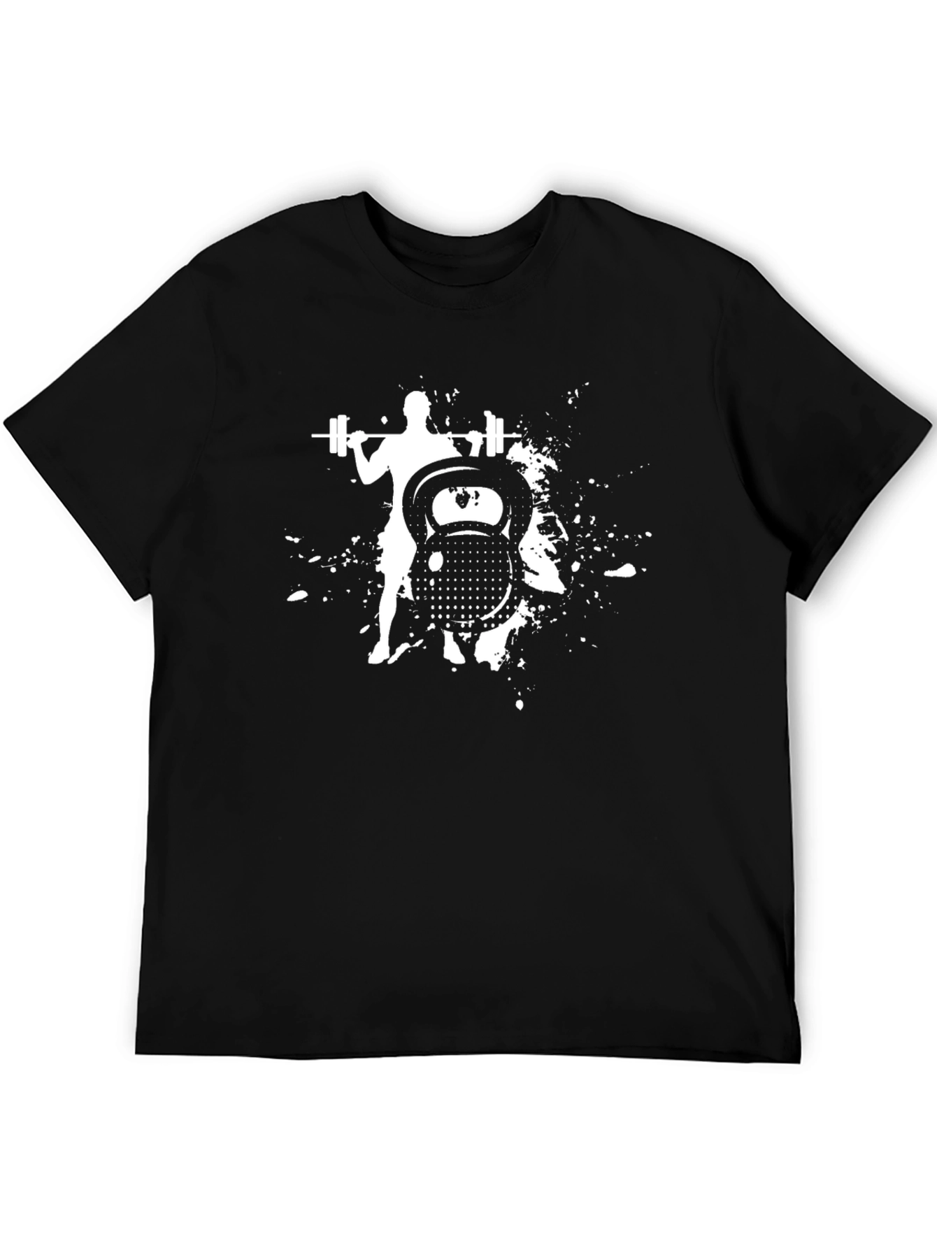 Mens Black Workout Graphic Tee