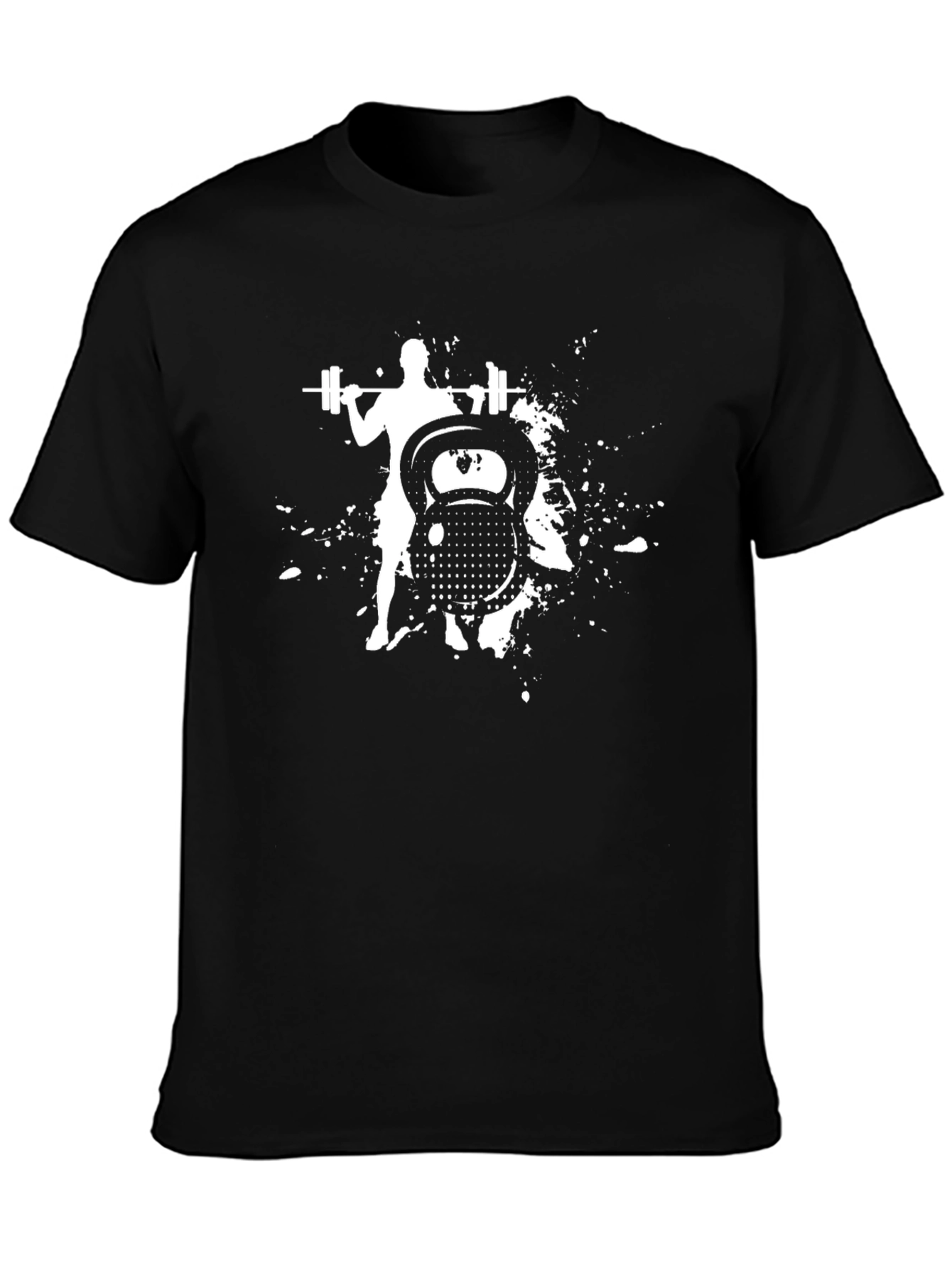 Mens Black Workout Graphic Tee