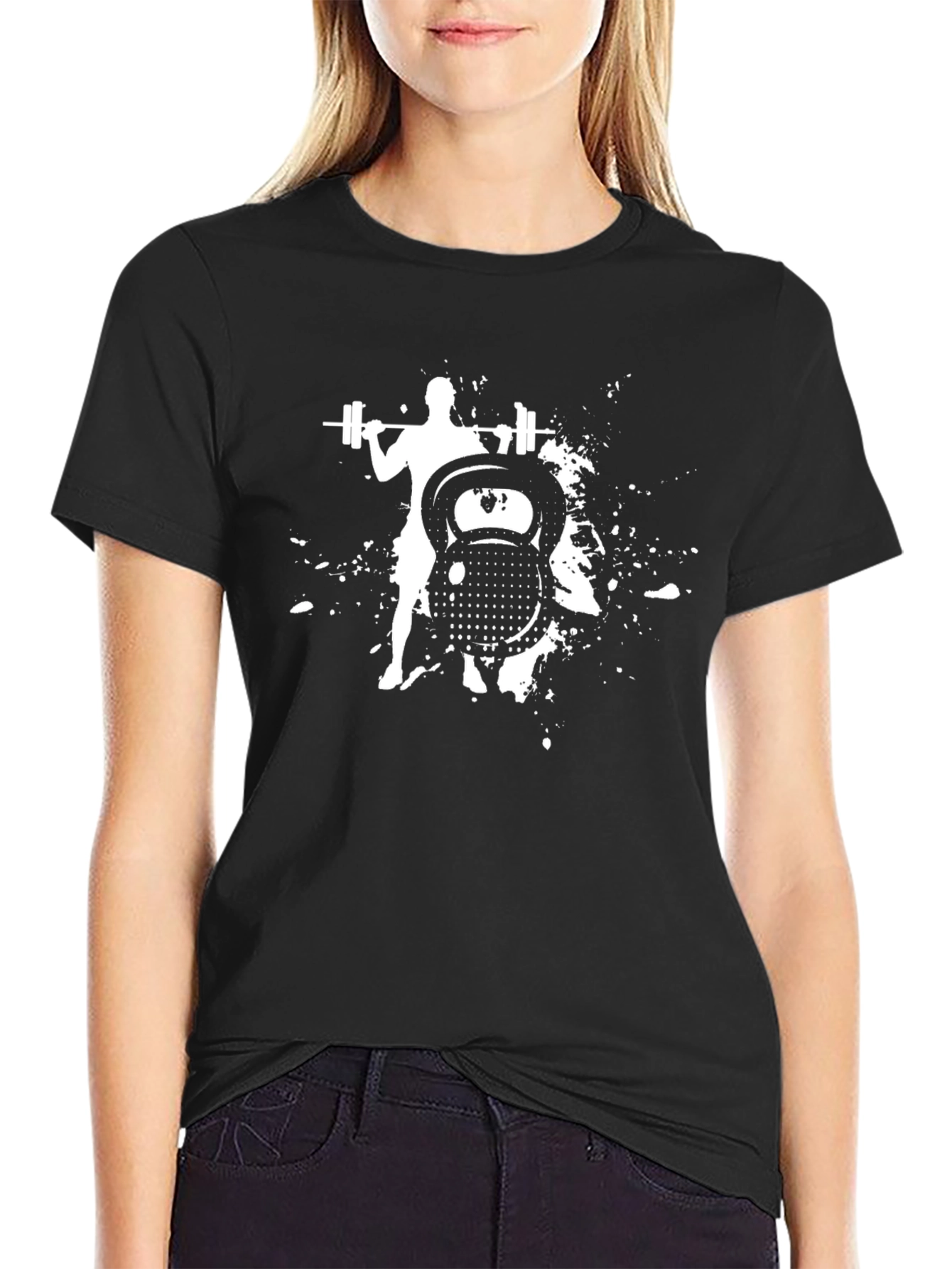 Mens Black Workout Graphic Tee