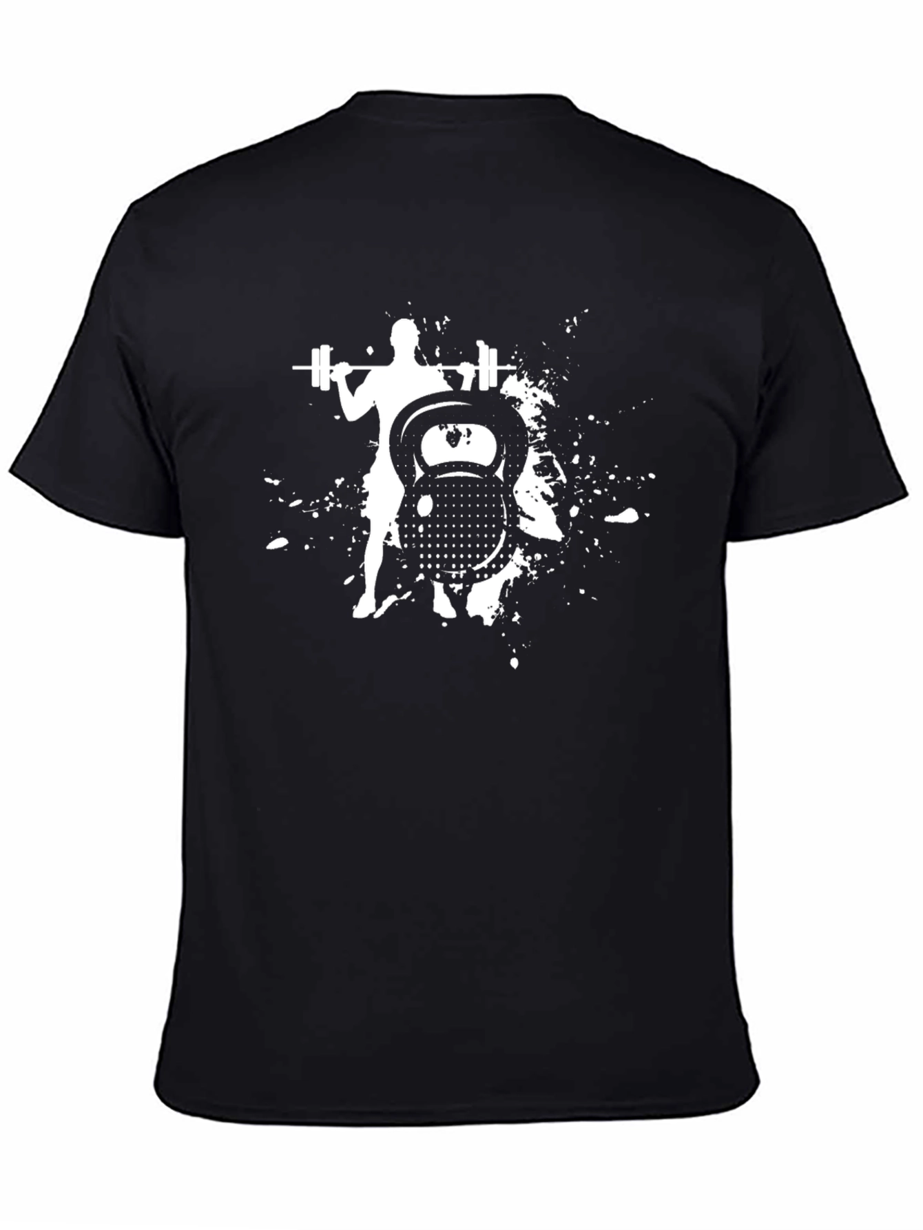 Mens Black Workout Graphic Tee